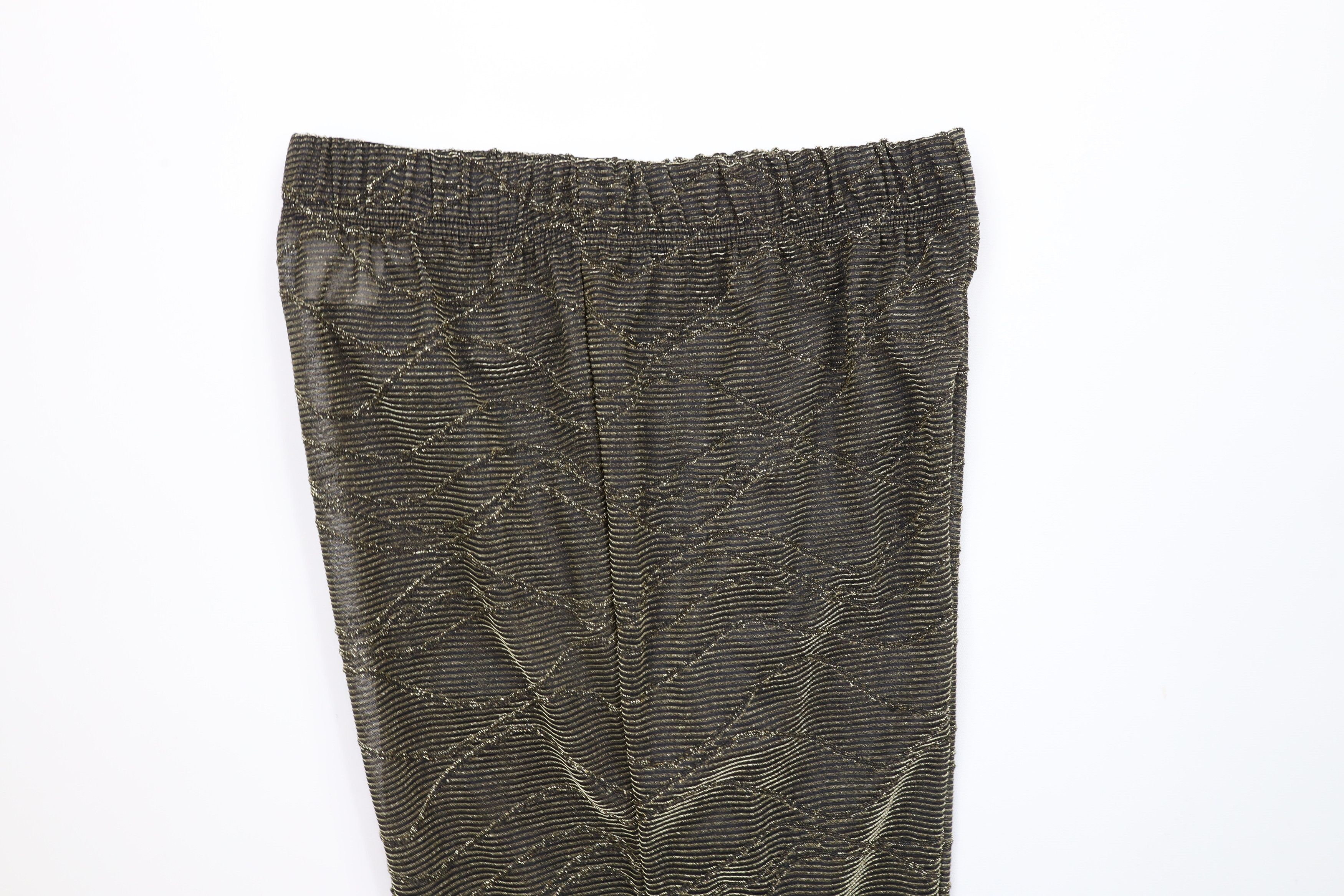 Vintage Deadstock Vintage 90s Streetwear Striped Pants Gold USA Size 24" / US 00 / IT 34 - 7 Thumbnail