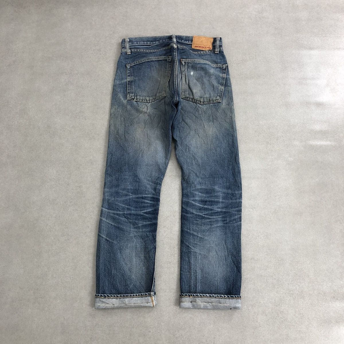 Japanese Brand 🇯🇵 Vintage Resolute 710 Japan Distressed Faded Selvedge Jeans Size US 30 / EU 46 - 20 Thumbnail