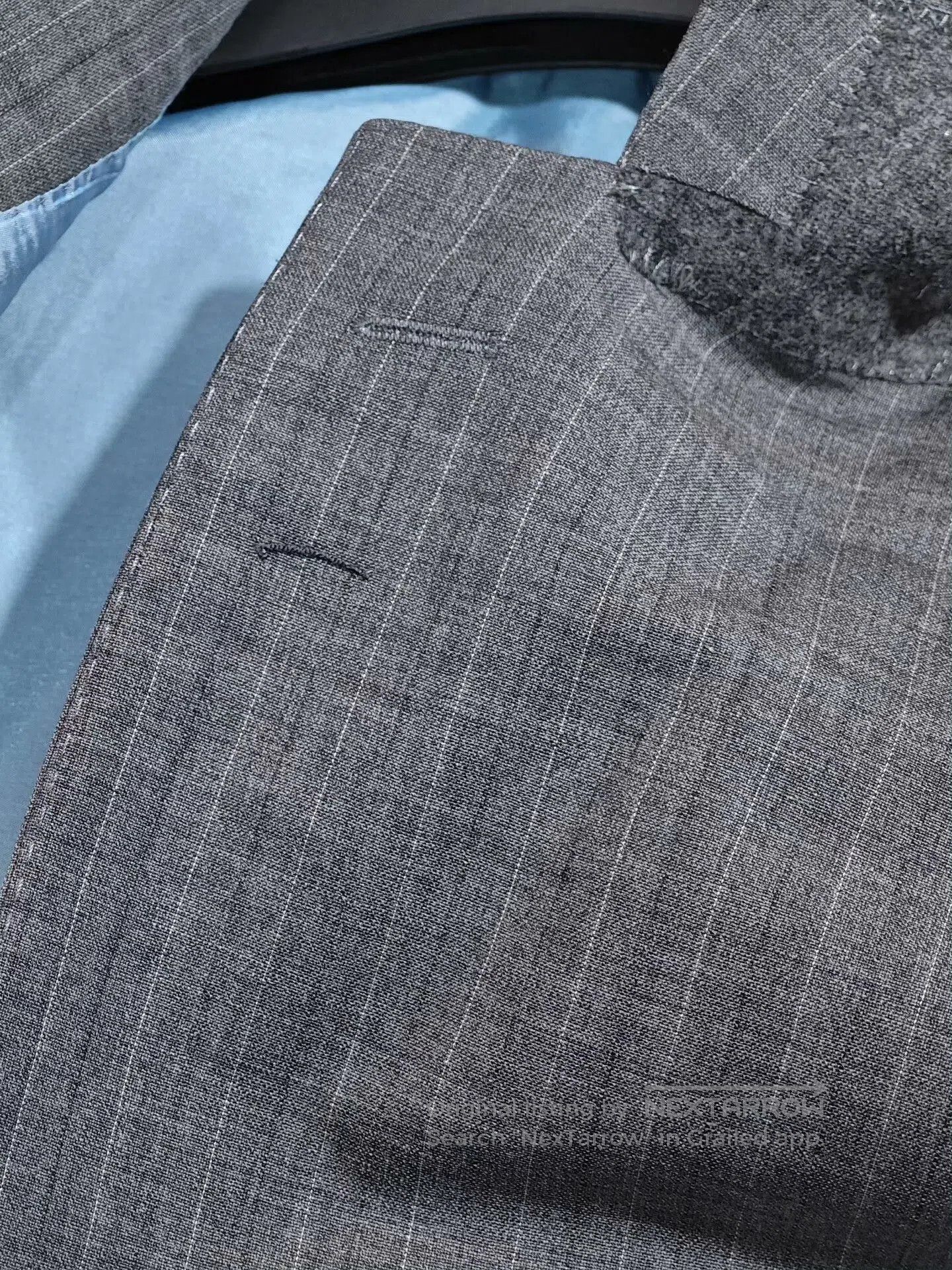SCABAL Custom Scabal Gray Stripe Suit Jacket. Size US M / EU 48-50 / 2 - 9 Thumbnail