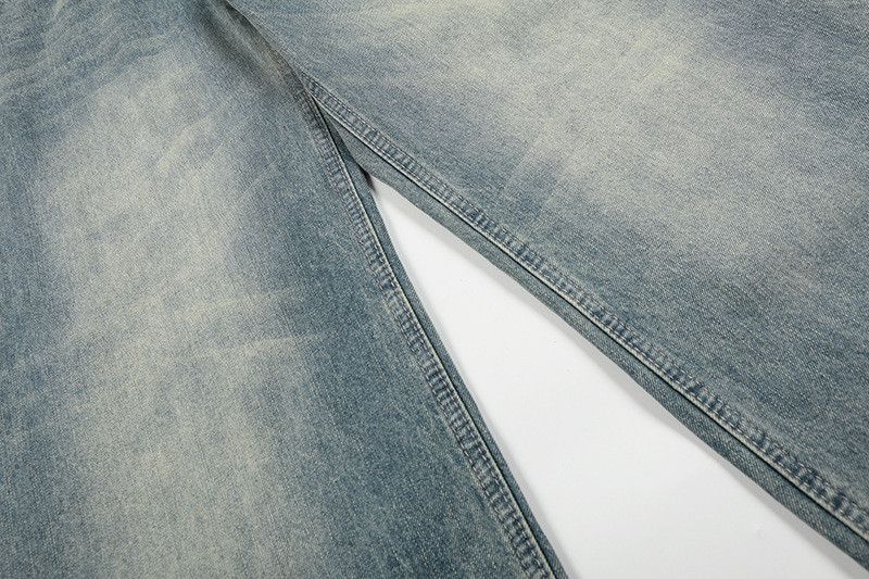 Jean American casual distressed washed blue jeans Size US 32 / EU 48 - 4 Thumbnail