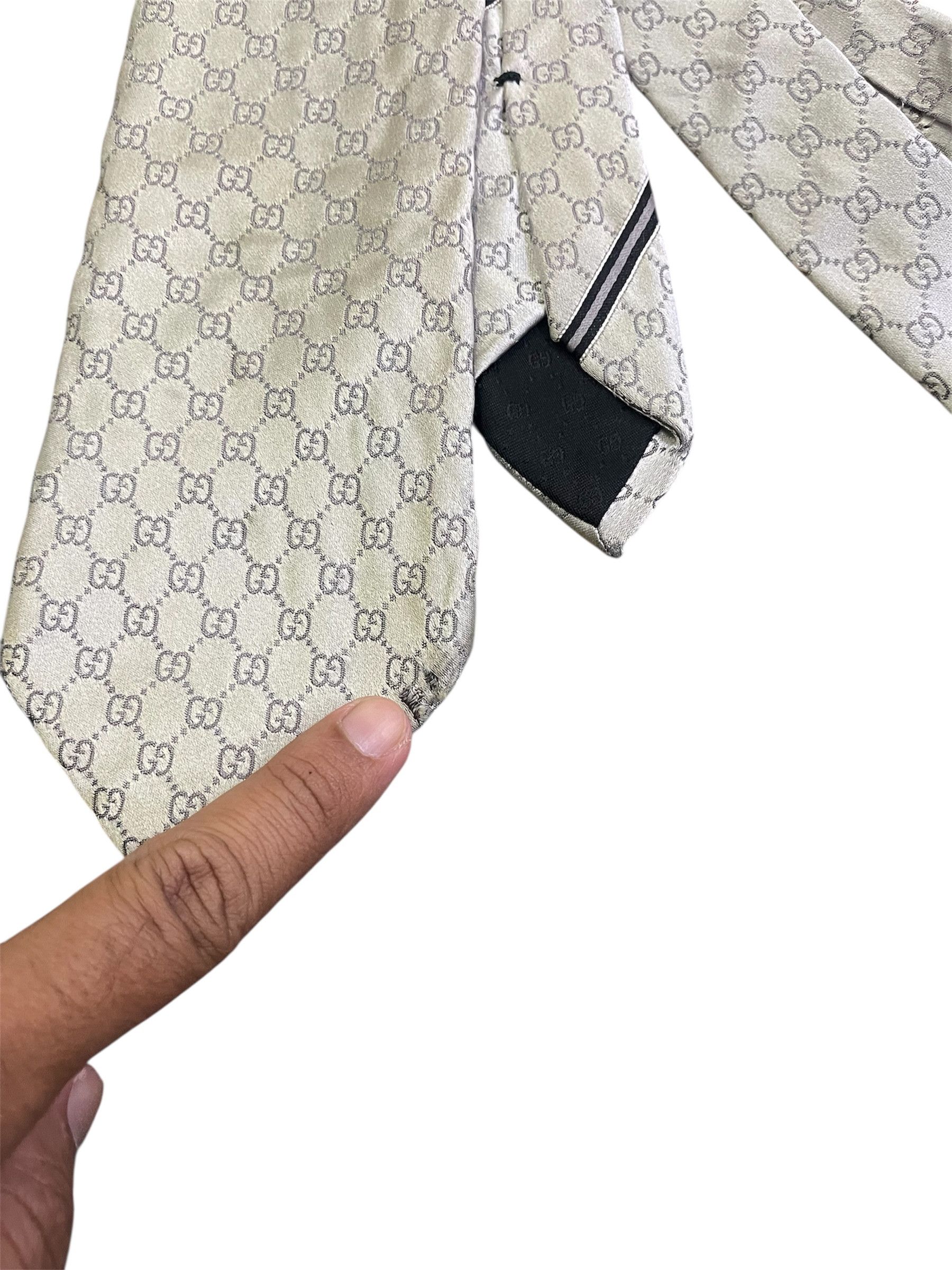 Gucci Gucci Necktie Silk Monogram Size ONE SIZE - 3 Thumbnail