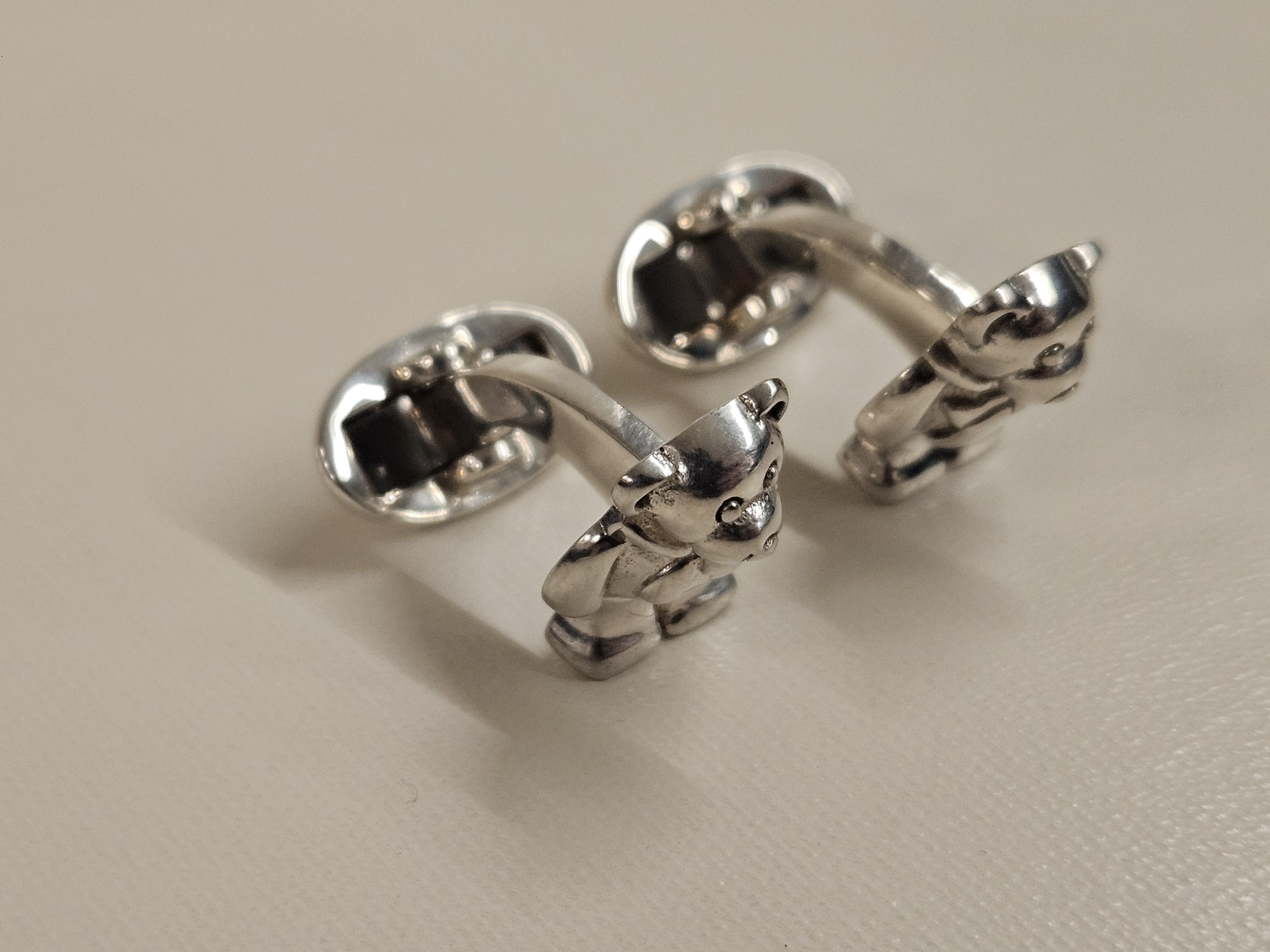 Thom Browne Thom Browne Black Fleece Teddy Bear 925 Cufflinks Size ONE SIZE - 6 Thumbnail