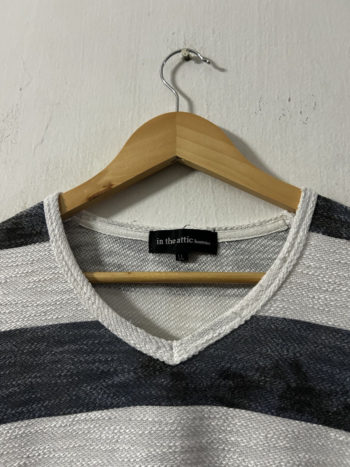 If Six Was Nine Japanese Brand 00’s In the Attic Homme Striped Longsleeve Size US L / EU 52-54 / 3 - 3 Thumbnail