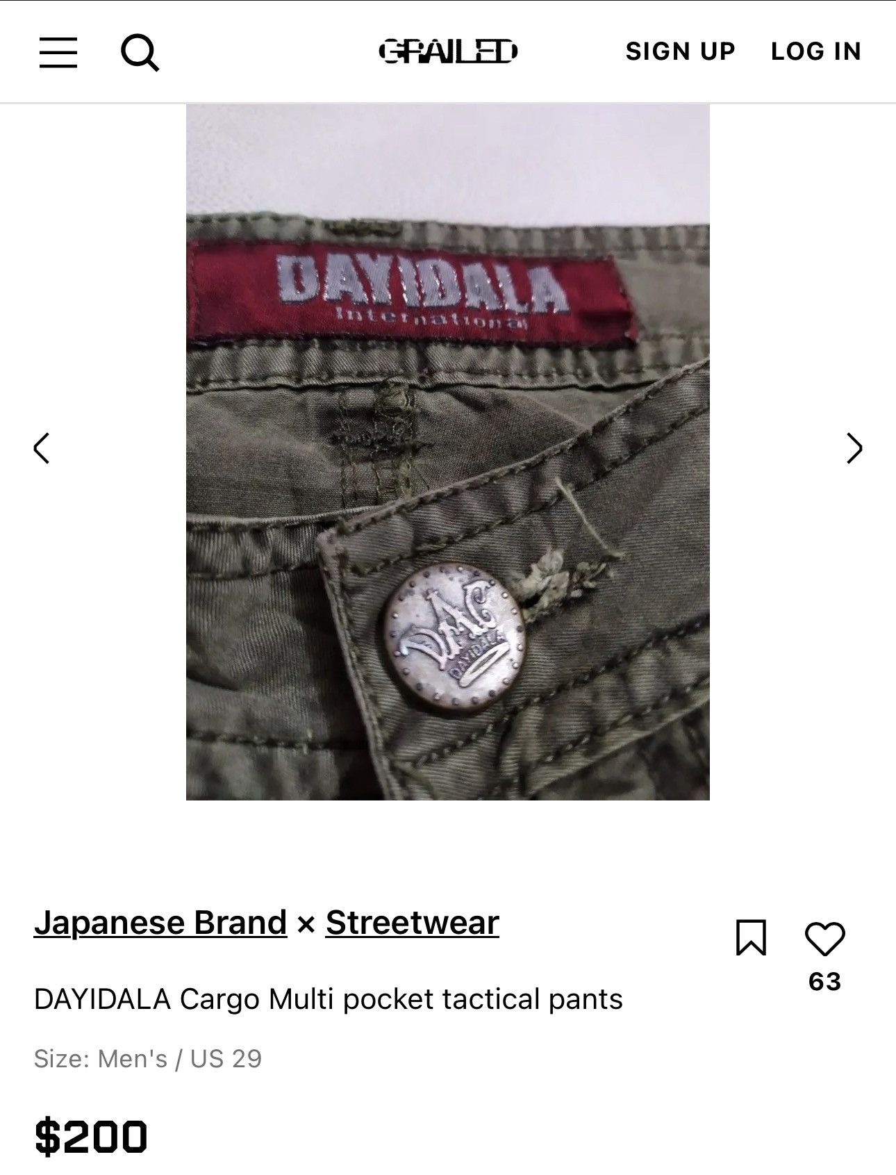 Japanese Brand DAYIDALA Cargo Multi Pocket Tactical Pants Size US 29 - 9 Thumbnail
