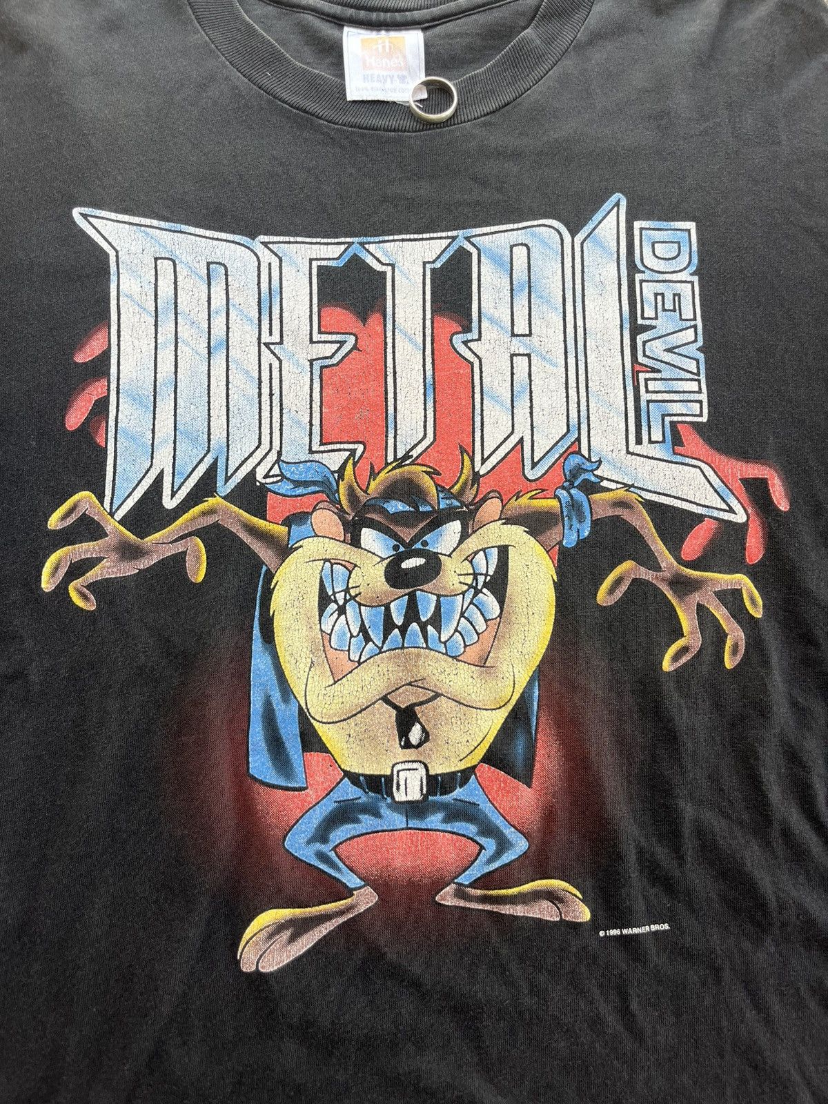 Vintage × Warner Bros Vintage TAZ METAL DEVIL 1996’s Warner Bros Tshirt Size US XL / EU 56 / 4 - 5 Thumbnail
