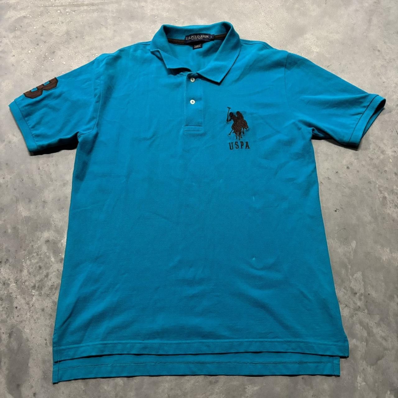 U.S. Polo Assn. × Vintage Crazy Vintage Y2K/2000s Blue U.S. Polo Assn. Streetwear Chief Keef Style Polo Shirt! Size US L / EU 52-54 / 3 - 1 Thumbnail