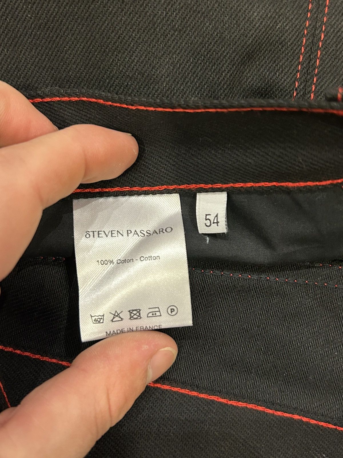 Other Steven Passaro Contrast Stitch Denim Shorts Size US 38 / EU 54 - 4 Thumbnail
