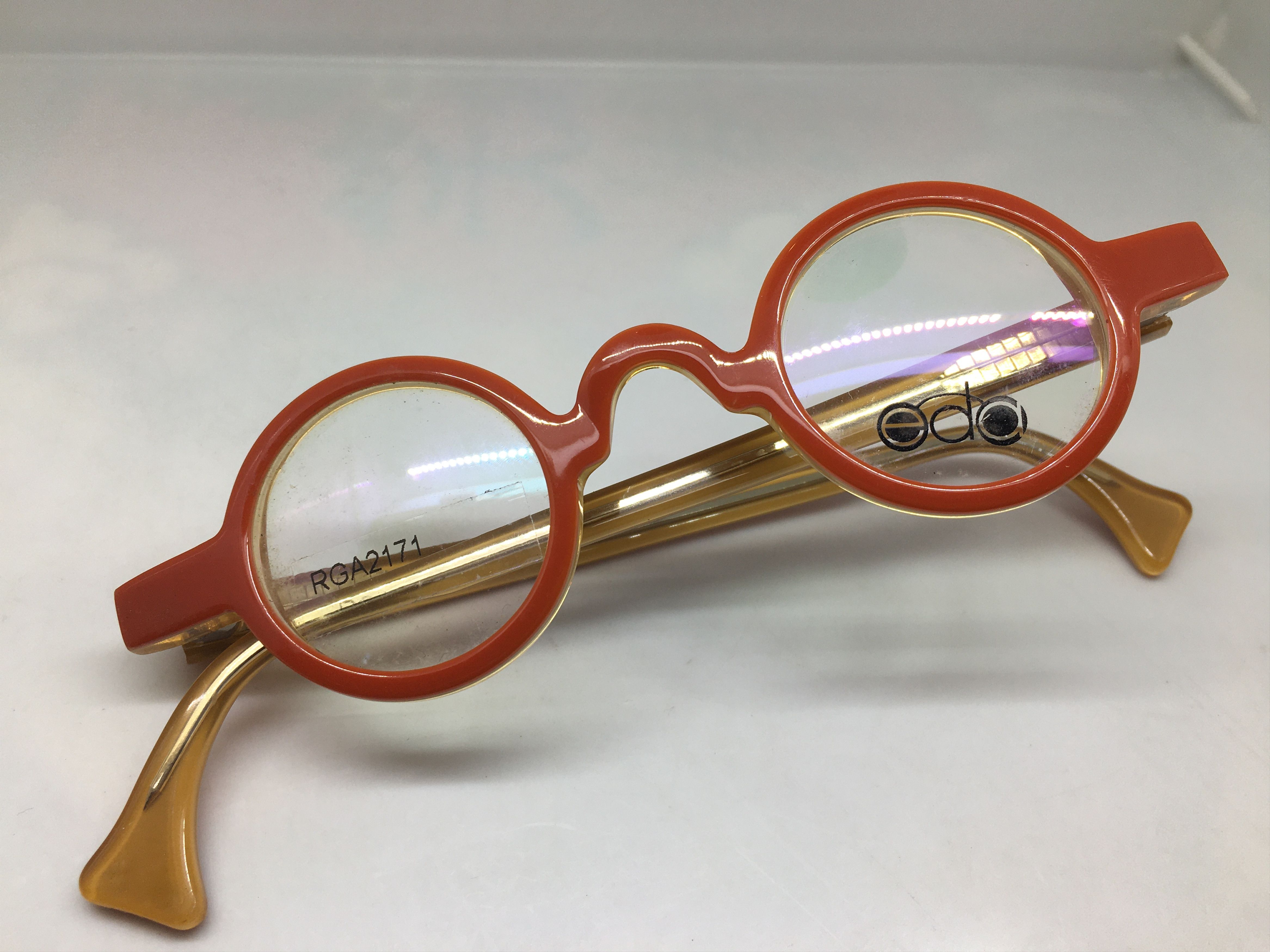 Other EYECRAFT 3012B Orange Ivy League Round Eyeglasses Frame Size ONE SIZE - 5 Thumbnail