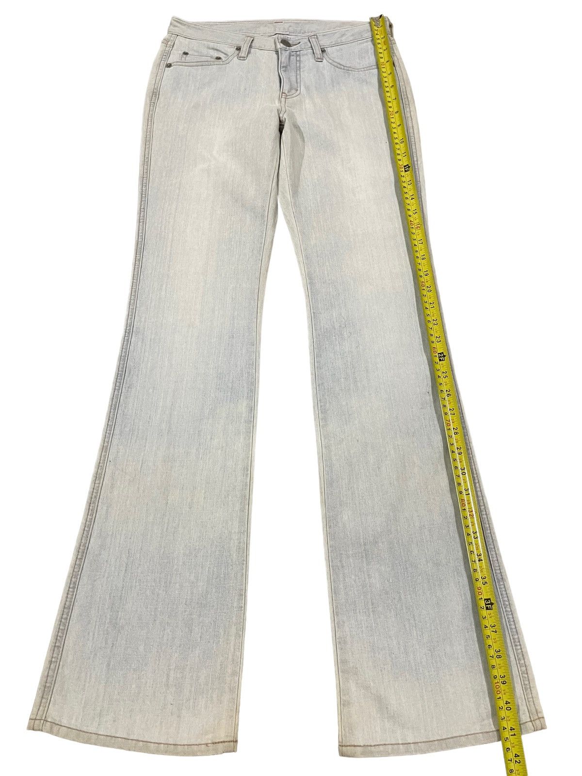 Uniqlo Vintage Japanese Uniqlo Light Blue Wash Flare Jeans Size 28" / US 6 / IT 42 - 10 Thumbnail