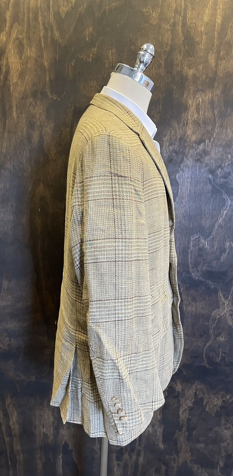 Polo Ralph Lauren × Vintage Ticket Pocket Check Print Hacking Jacket Size 46R - 6 Thumbnail