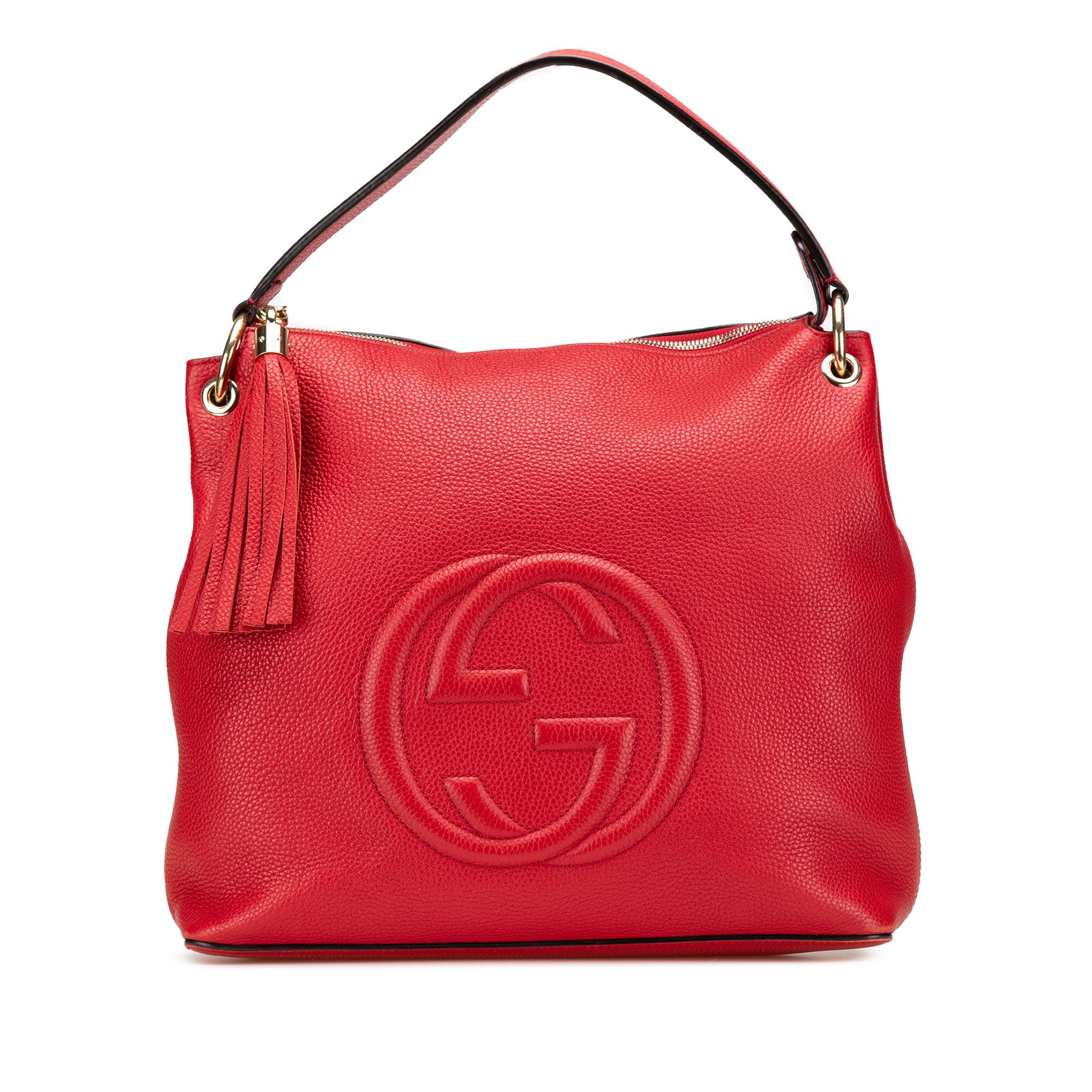 Gucci Gucci Large Pebbled Calfskin Soho Convertible Hobo Size ONE SIZE - 1 Thumbnail