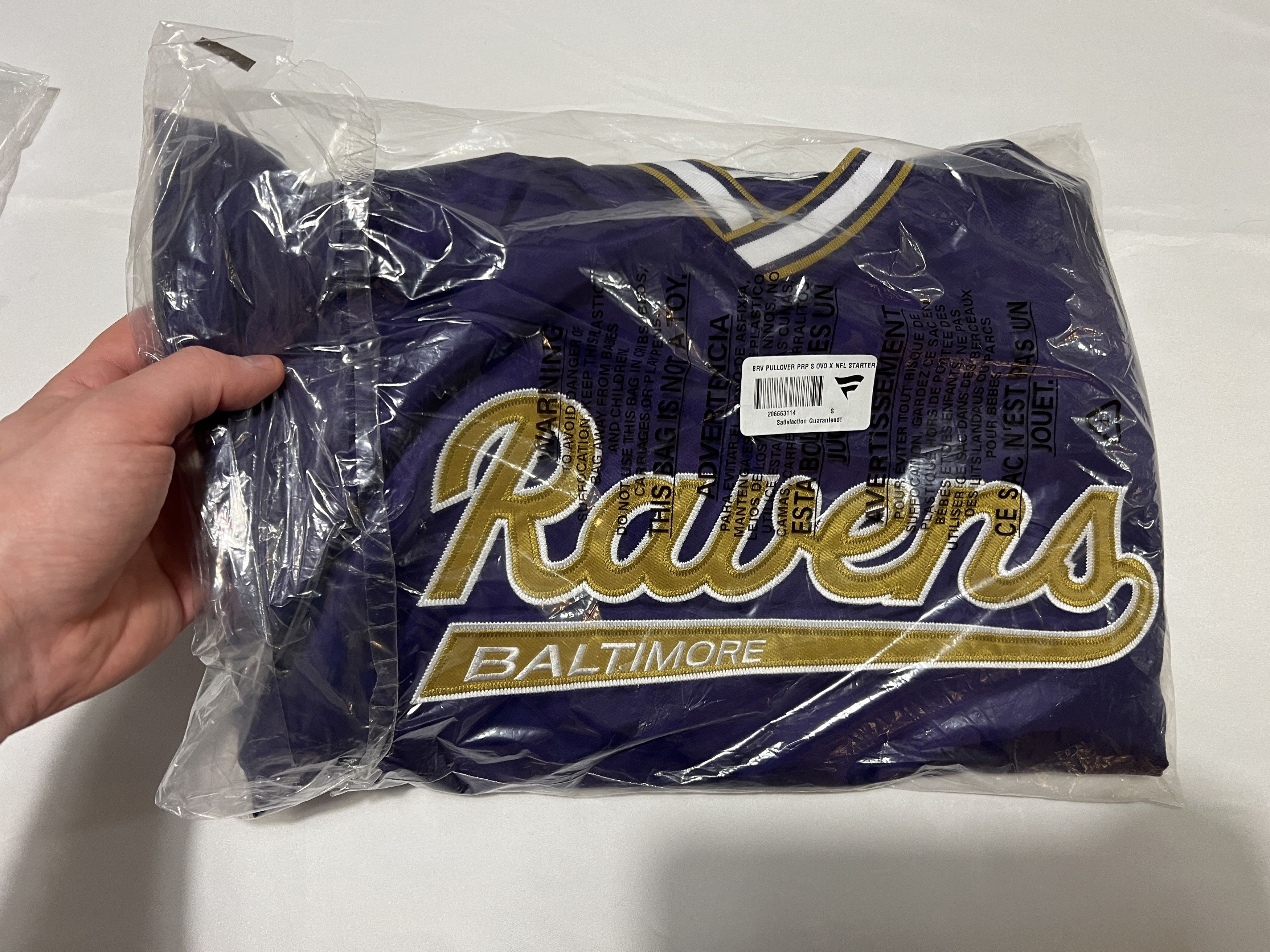 Drake OVO x NFL BALTIMORE RAVENS STARTER TRAINER PULLOVER JACKET Size US S / EU 44-46 / 1 - 2 Thumbnail