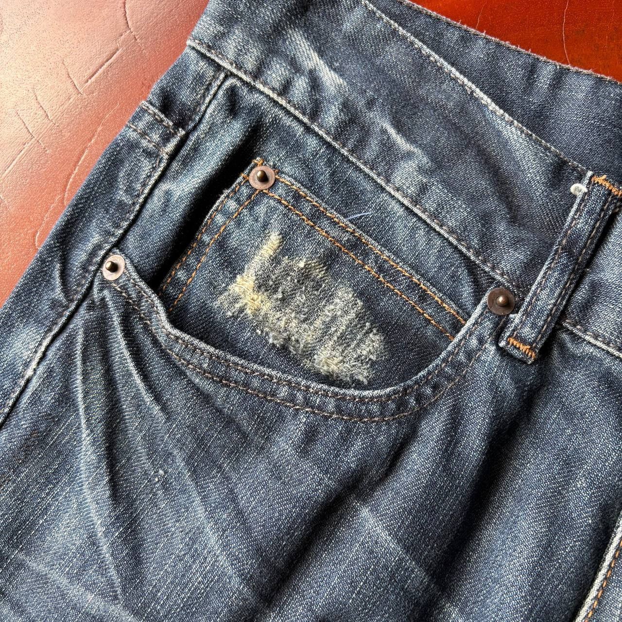semanticdesign Semantic Design Acid Wash Bleach Dark Blue Jeans Pants Size US 32 / EU 48 - 8 Thumbnail