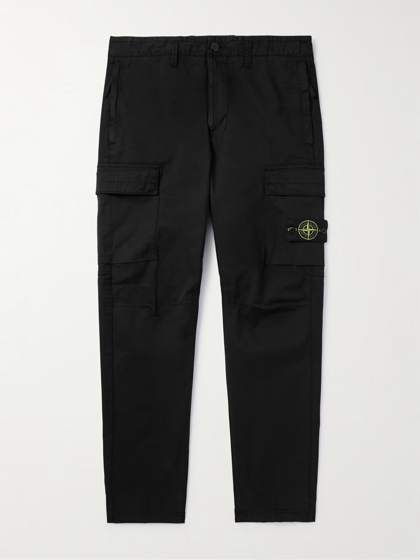 STONE ISLAND Straight-Leg Cotton-Blend Twill Cargo Pants