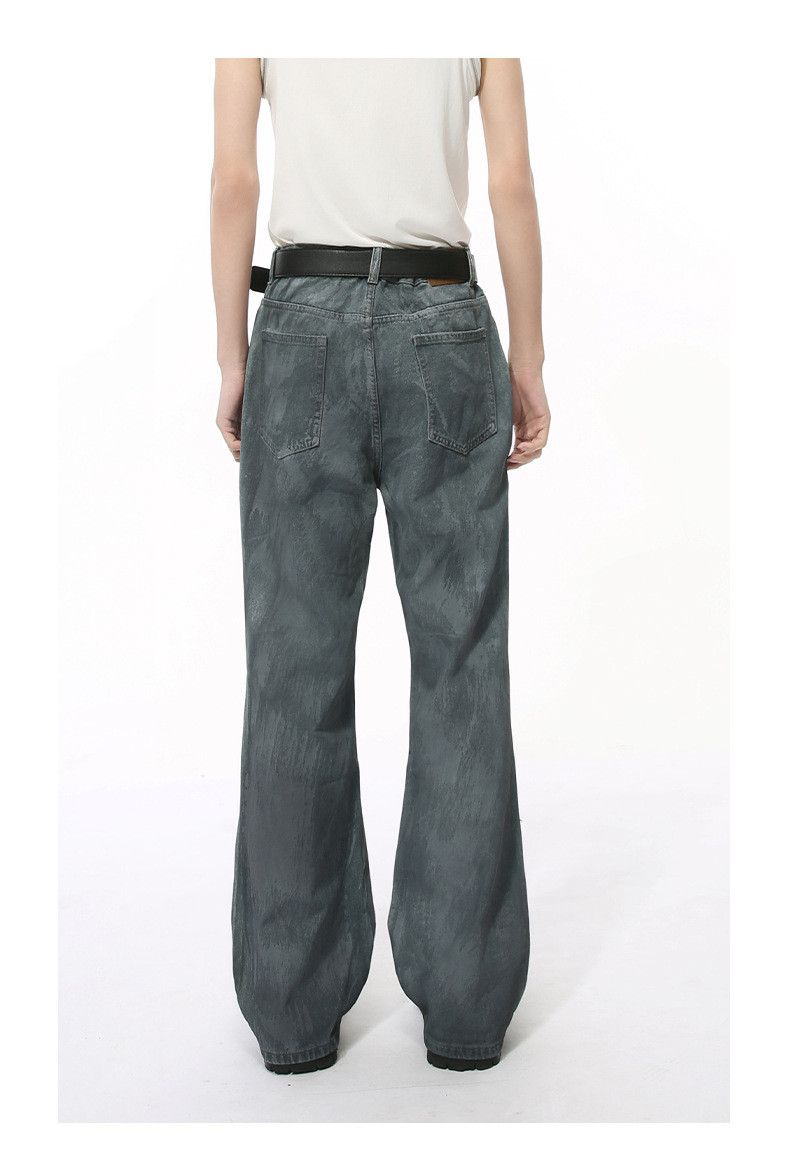 Japanese Brand × Jean Vintage washed loose distressed ink-splashed flared jeans Size US 32 / EU 48 - 4 Thumbnail