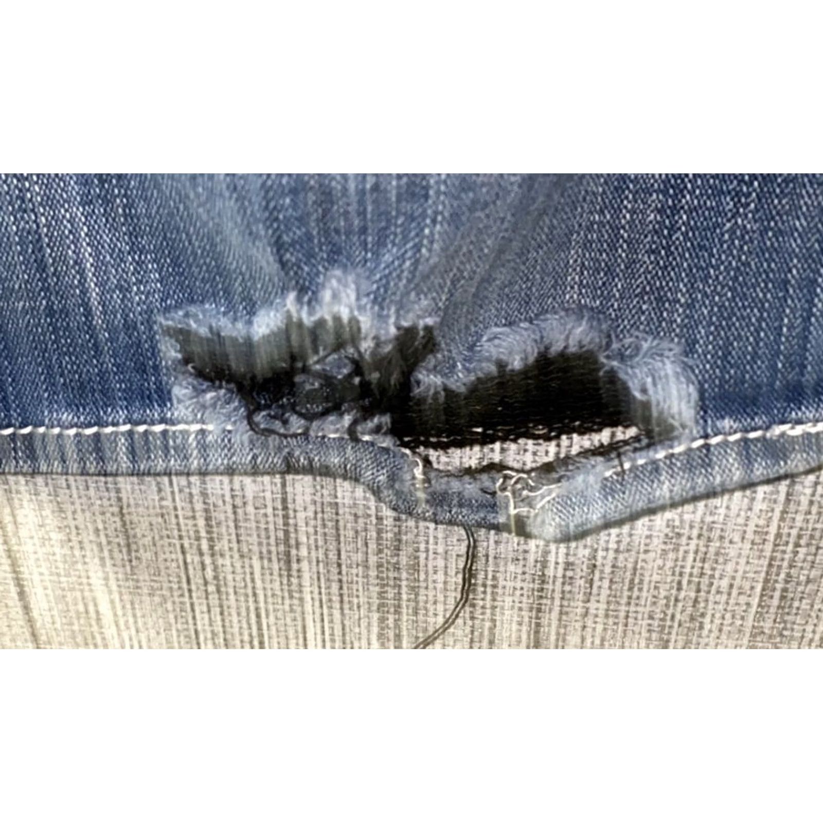 Vintage Salvage Jeans Denim Zip Fly Blue 37 x 32 Mens Regular Size 37 Inseam 32 Men Size US 37 - 7 Thumbnail