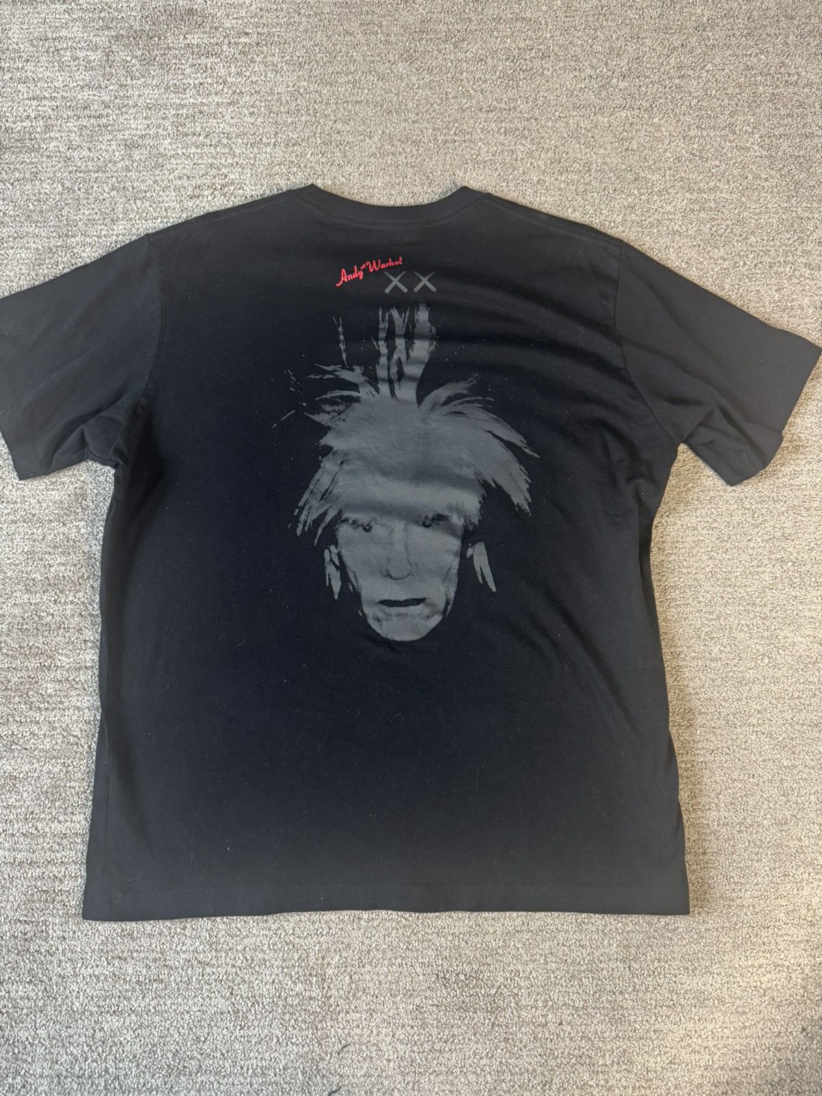 Andy Warhol × Kaws × Uniqlo Kaws Warhol Black Tee Size US XL / EU 56 / 4 - 3 Thumbnail