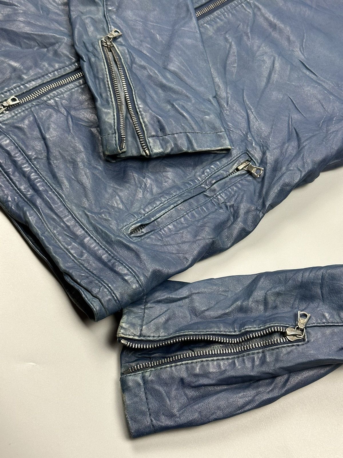 Japanese Brand Vintage Rider Leather Jacket Riri M6 Zipper Size US M / EU 48-50 / 2 - 7 Thumbnail