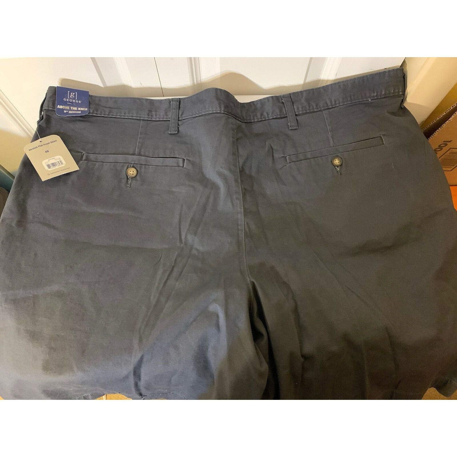 George New George Men's Sz 46 Casual Flat Front Shorts Greystone 9 Size US 44 / EU 60 - 6 Thumbnail