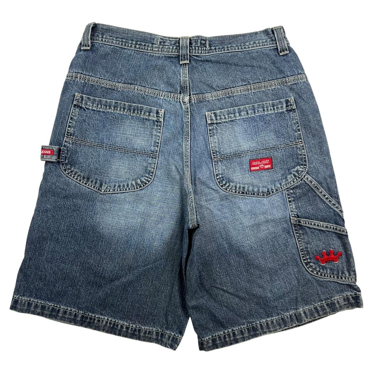 JNCO Vintage Jnco Red Crown Carpenter Denim Shorts Jorts Waist 34 Size US 34 / EU 50 - 1 Thumbnail
