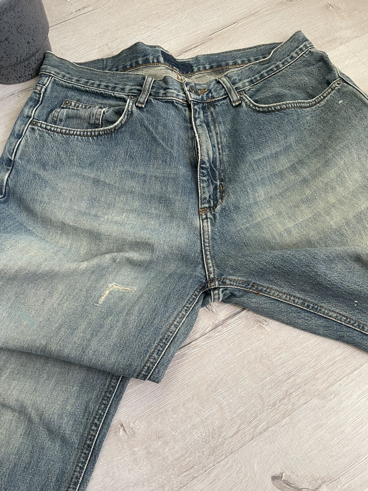 20471120 Vintage Coffee Fade Jeans Distressed Undercover Style Y2k Size US 32 / EU 48 - 7 Thumbnail