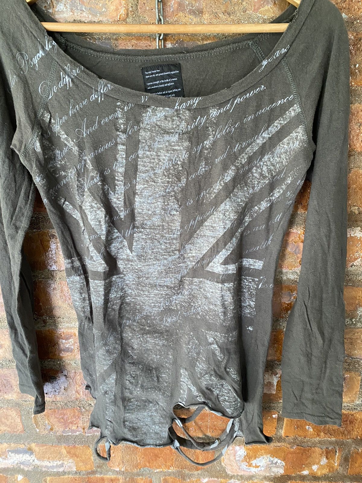 If Six Was Nine × Japanese Brand × Obelisk 2000s Earth and Heaven Japan UK Poem and destroy distressed Size S / US 4 / IT 40 - 5 Thumbnail