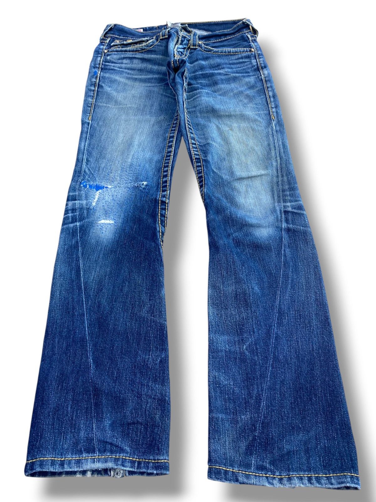 True Religion True Religion Whiskers Faded Wash Style Twist Leg Jeans Size US 30 / EU 46 - 1 Thumbnail
