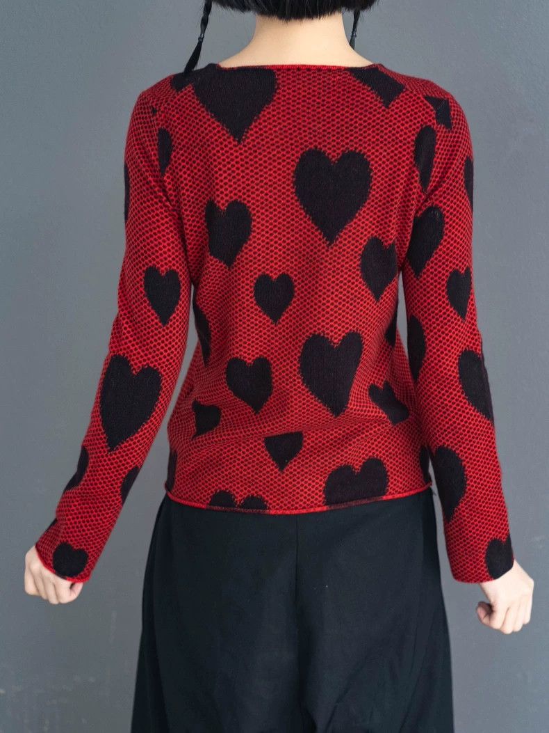 Comme des Garcons Comme Des Garcons Red love wool knit top Size S / US 4 / IT 40 - 8 Thumbnail