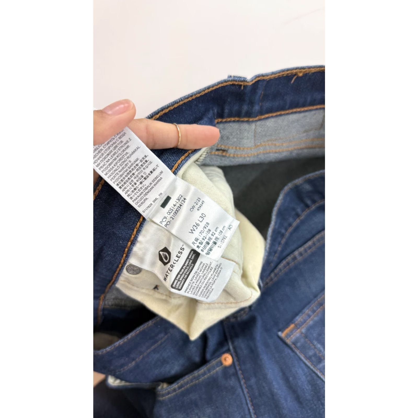 Levi's Levi's Jeans Mens 514 36x30 Blue Mid Rise WaterLess Straight Leg Denim Stretch Size US 36 / EU 52 - 5 Thumbnail