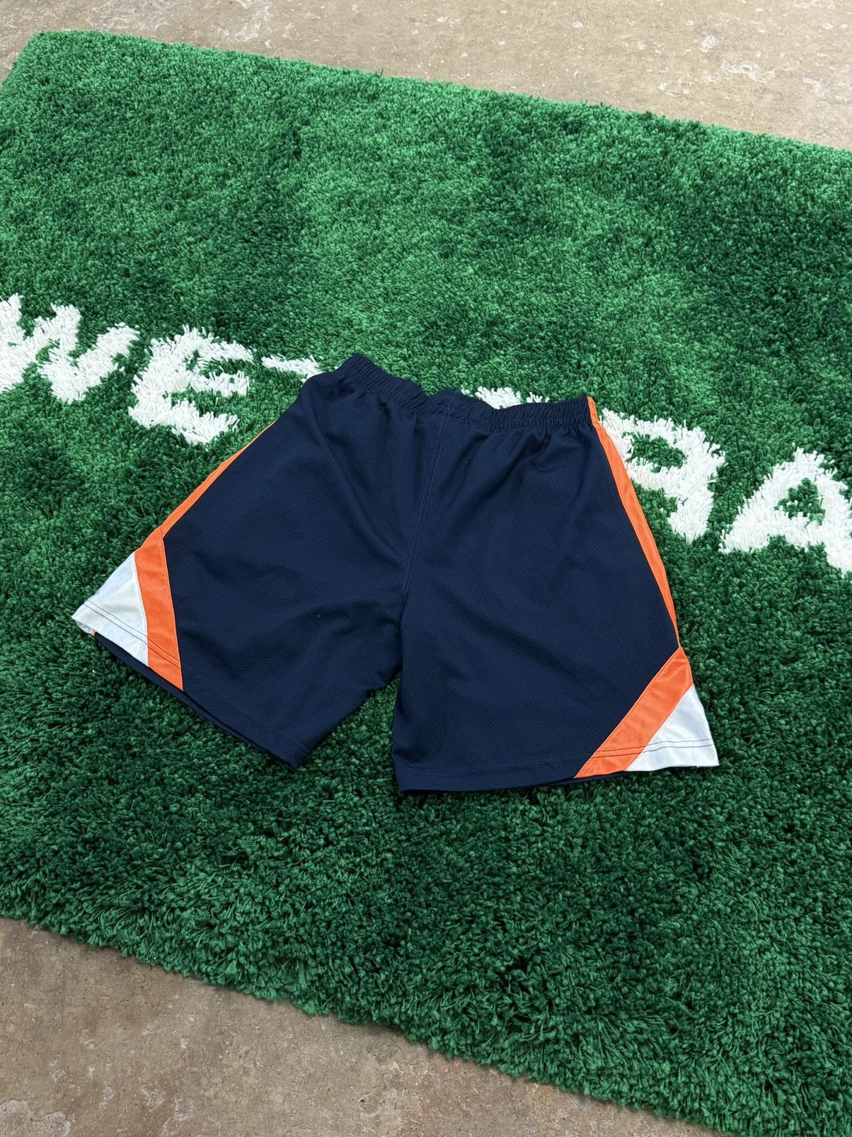 Spalding × Vintage Retro Spalding Basketball Shorts Navy / Orange y2k 90s Large Size US 34 / EU 50 - 4 Thumbnail