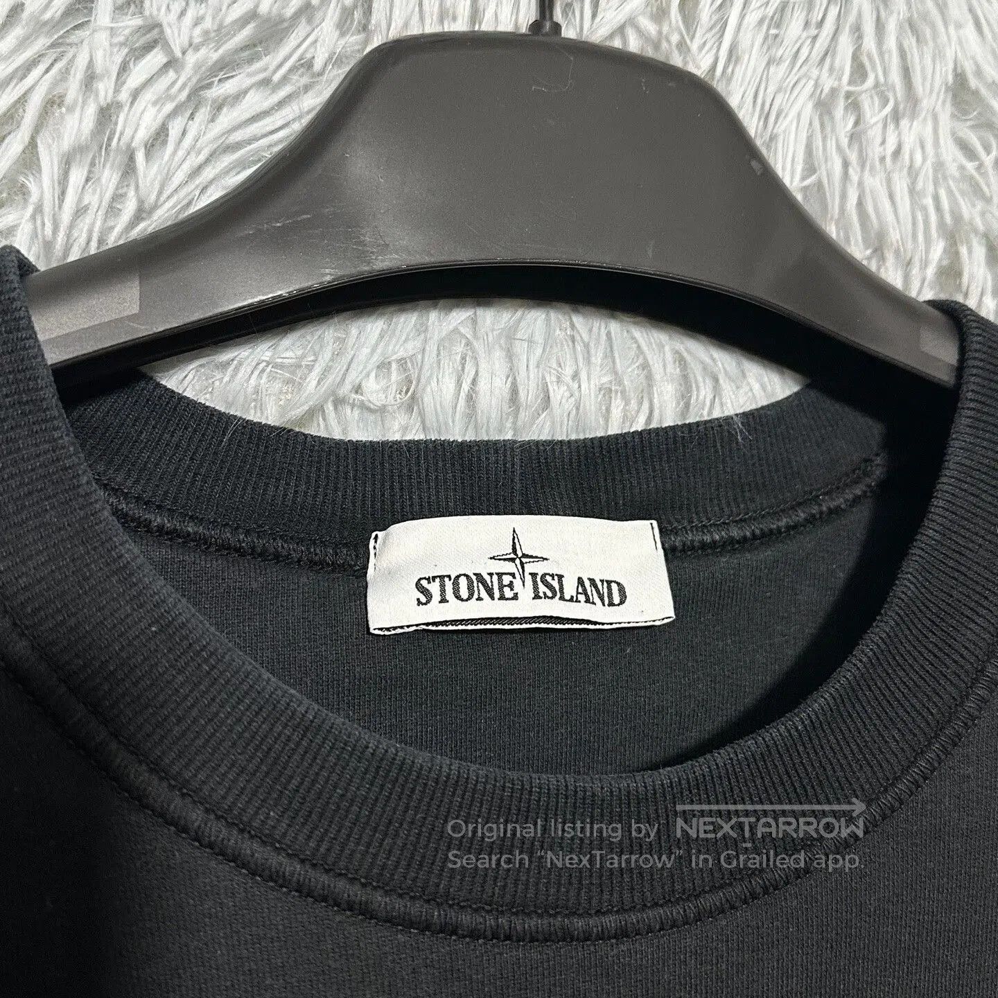 Stone Island black crew neck sweatshirt by stone island. Size US XL / EU 56 / 4 - 4 Thumbnail