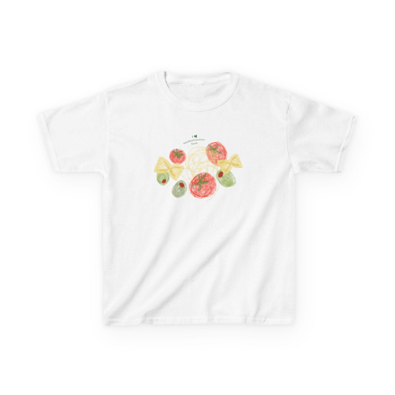 Other Tomato Pasta Olive Baby Tee for Women – Retro Fruit Shirt Size XS / US 0-2 / IT 36-38 - 1 Thumbnail