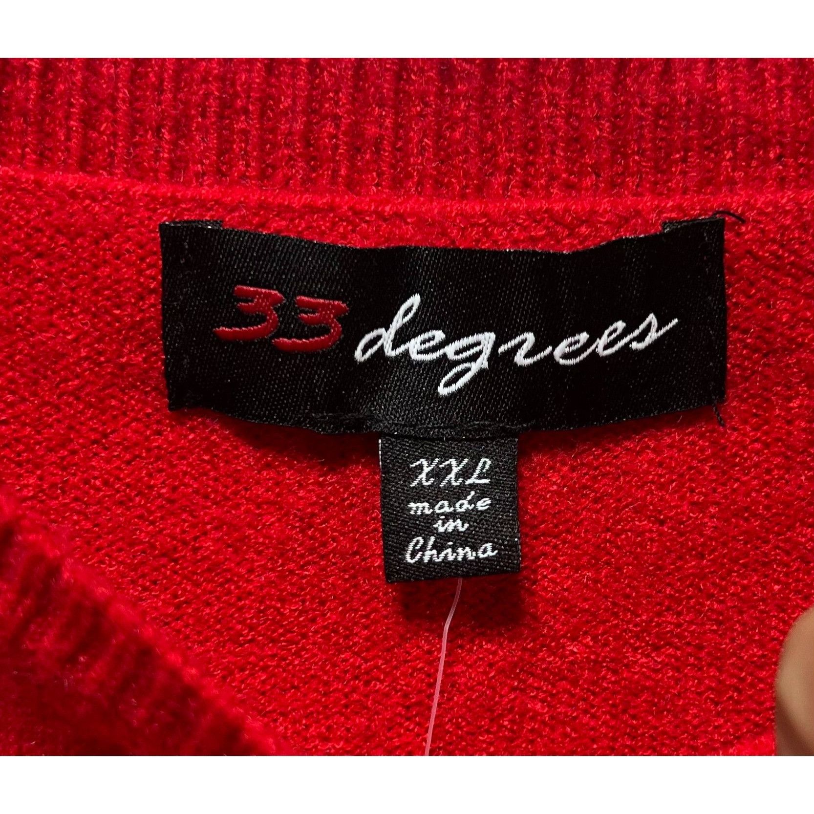 Other 33 Degrees - Women's Red Sweater - Amour Graphic - Red - XXL Size XXL / US 16-18 / IT 52-54 - 11 Thumbnail