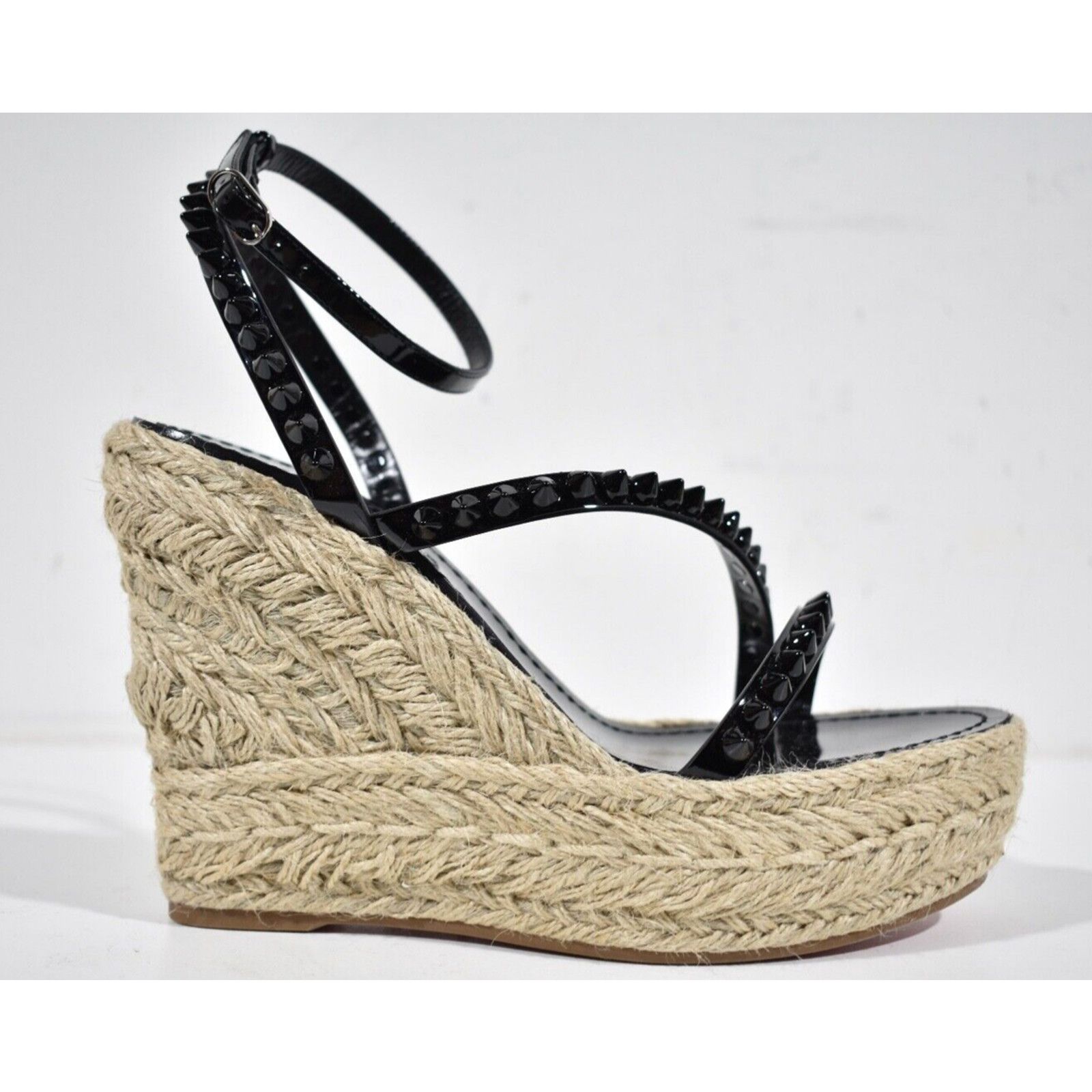 Christian Louboutin Mafaldina Zeppa 120 Black Platform Wedge Sandal Heel Pump 38 Size US 8 / IT 38 - 2 Thumbnail