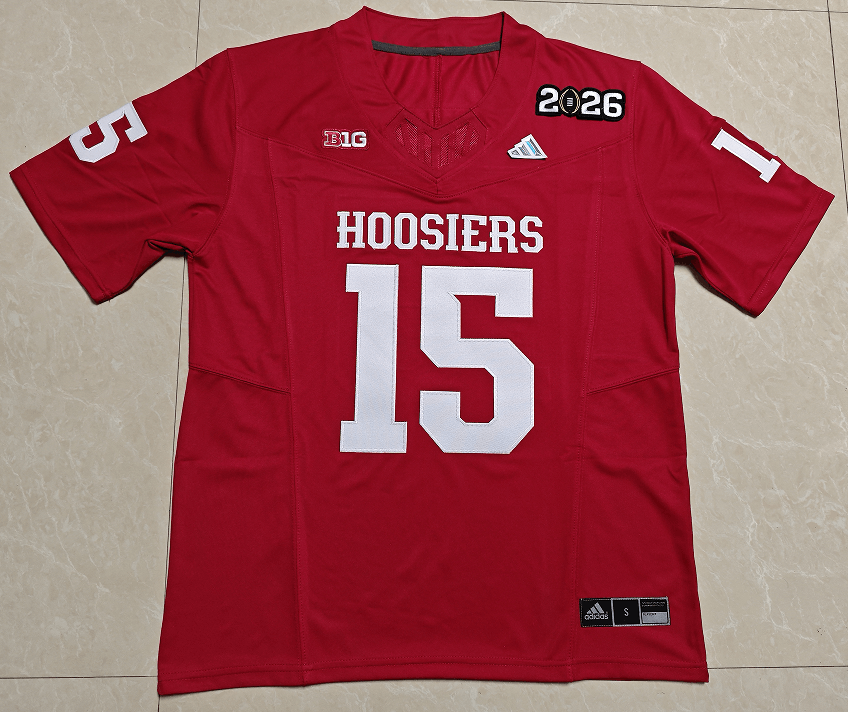 Other Men's Indiana Hoosiers #15 Fernando Mendoza Red jersey 2026 Size US S / EU 44-46 / 1 - 1 Thumbnail