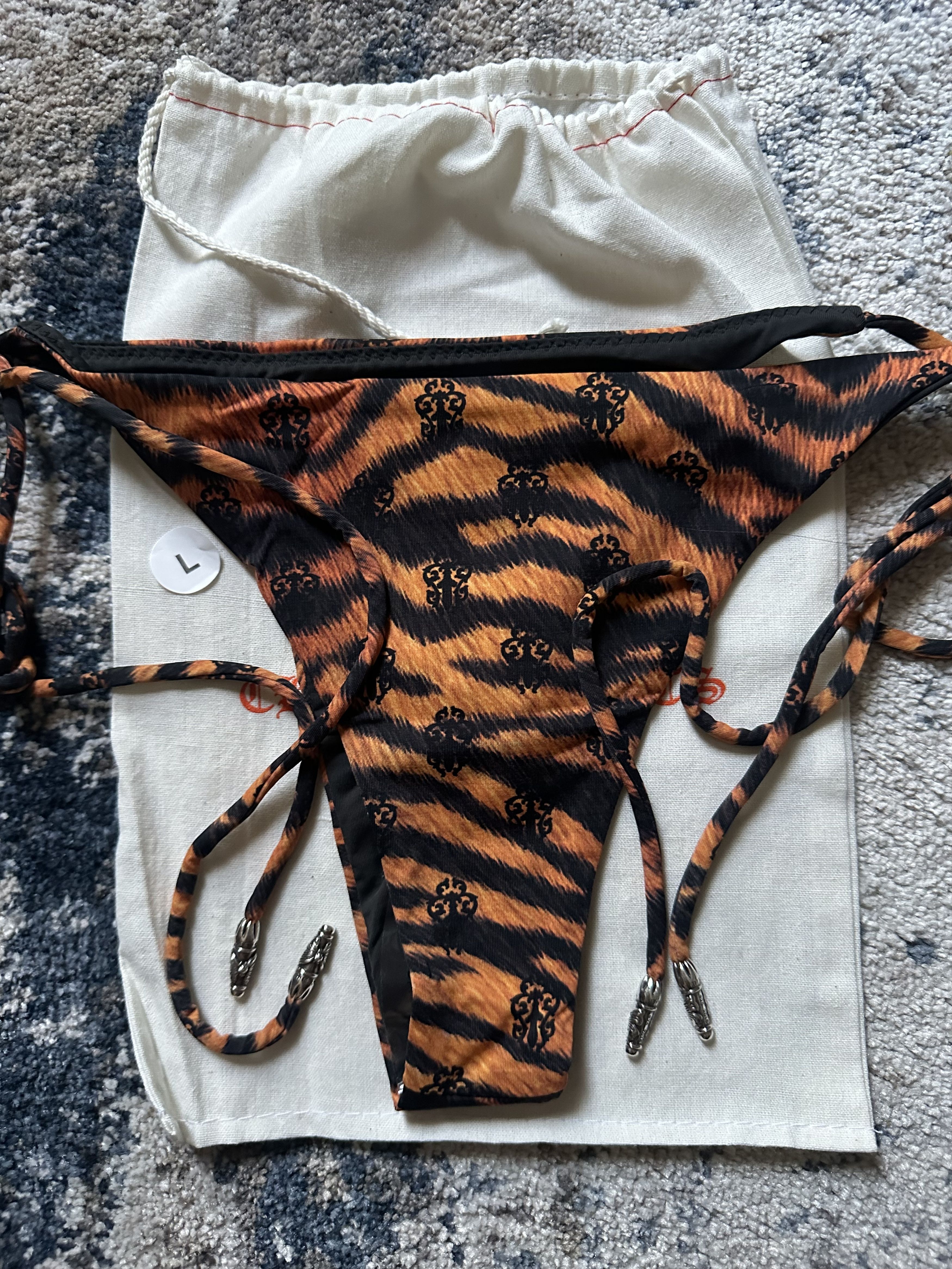 Chrome Hearts Chrome Hearts Orange Tiger Bikini Bottom | Large Size L / US 10 / IT 46 - 2 Thumbnail