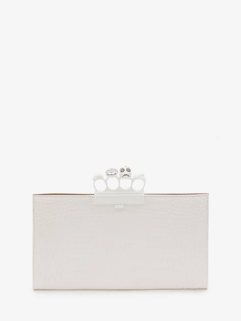 Alexander McQueen o1w1db10925 Size: OS/Jewelled Flat Pouch in White Size ONE SIZE - 1 Thumbnail