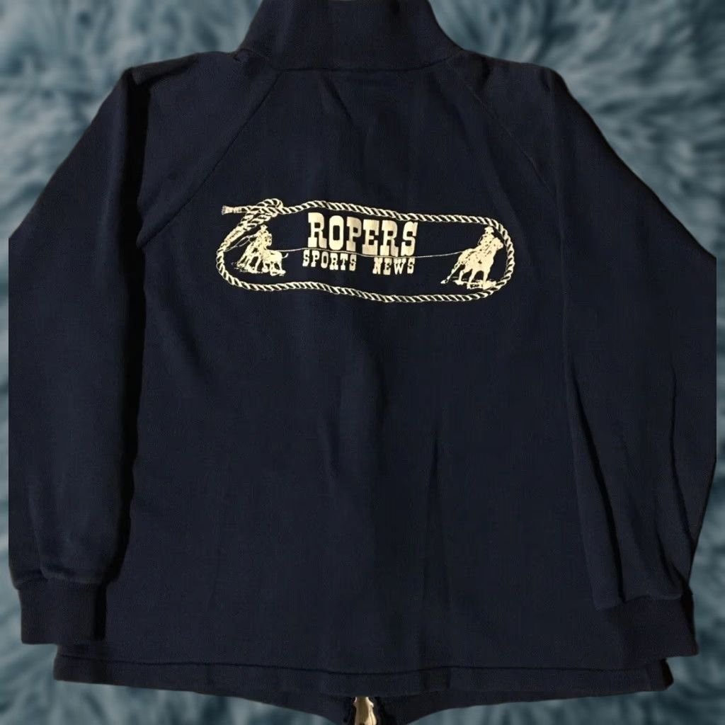 Roper VINTAGE Ropers Sports News Jacket Mens M Blue 70s 80s Western Horses Grunge Bull Riding Jacket | Sports News | Riding | Western | 70s 80s Size US M / EU 48-50 / 2 - 1 Thumbnail