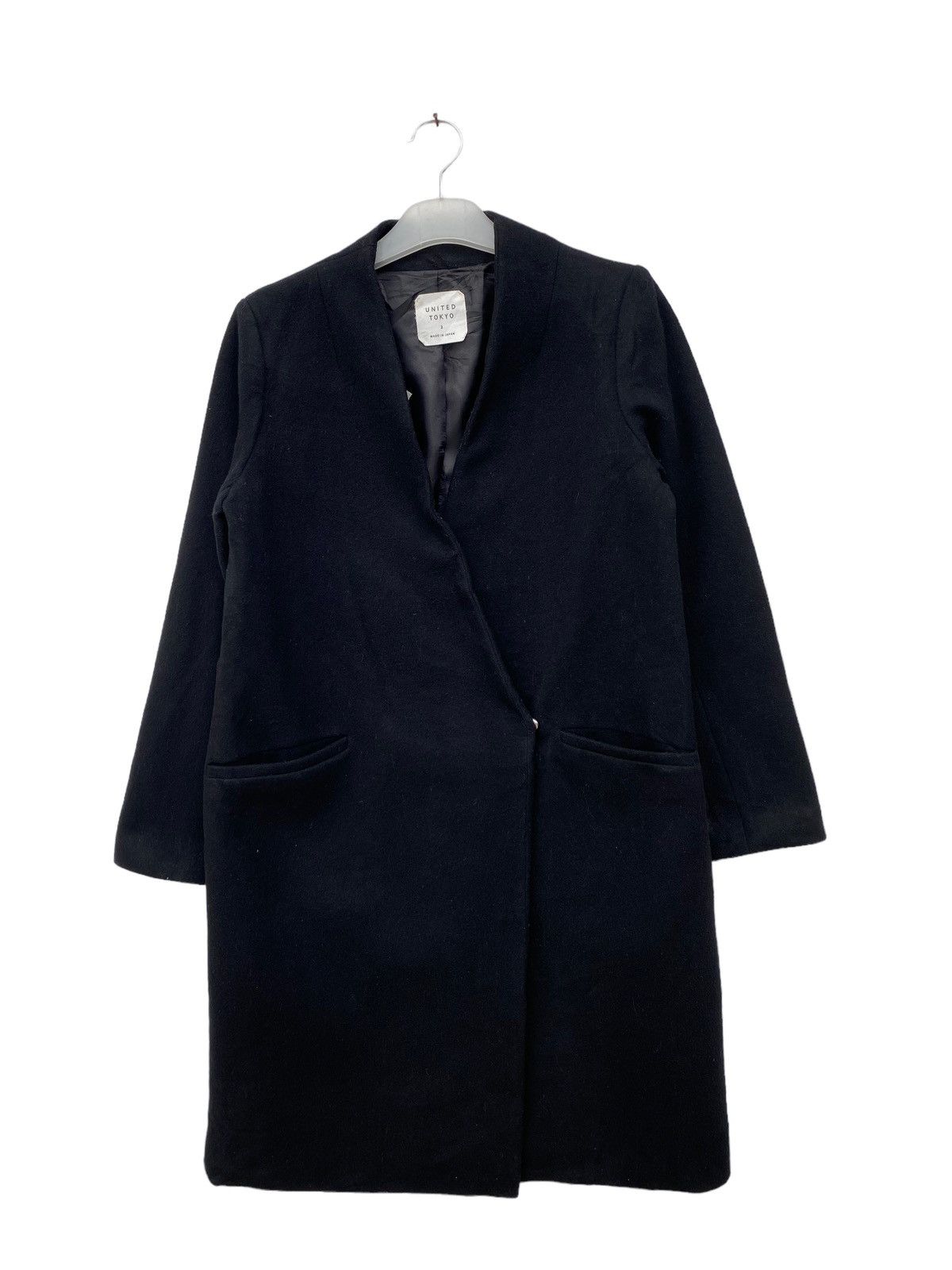 Japanese Brand United Tokyo Overcoat Wool Jacket Size S / US 4 / IT 40 - 1 Thumbnail