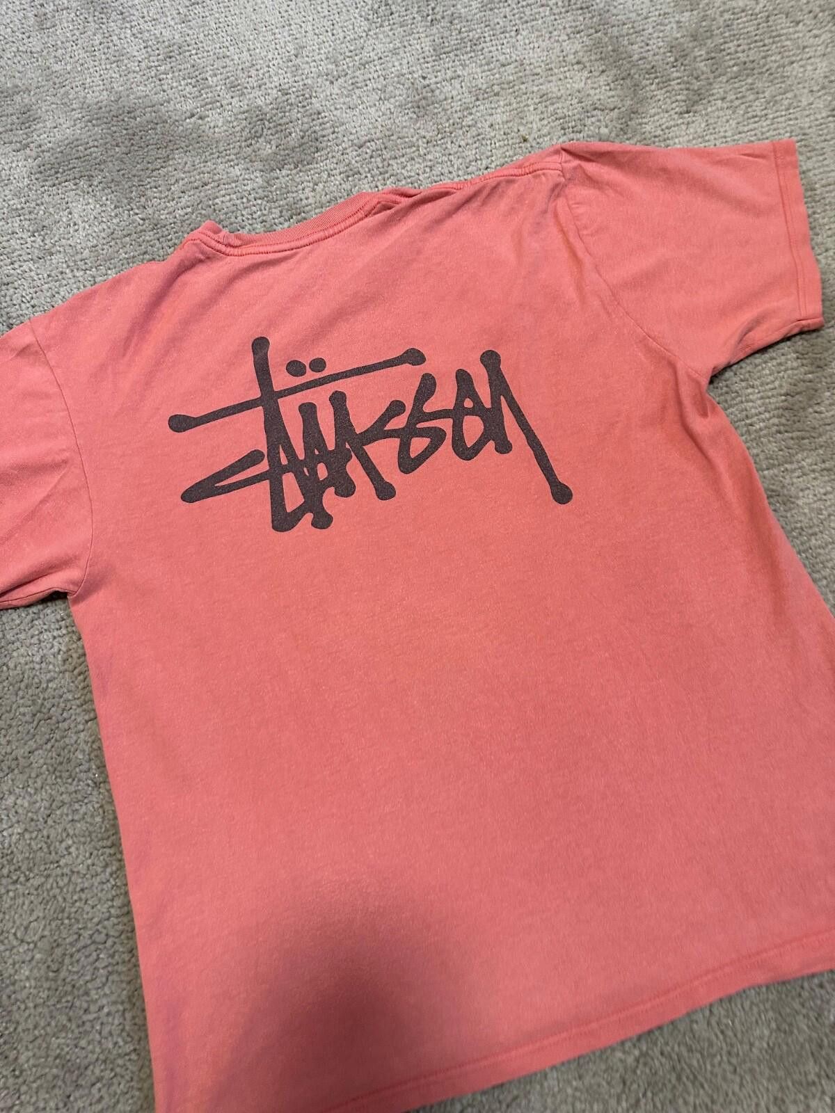 Stussy Stussy Pink Big Logo T-Shirt Sz L Size US L / EU 52-54 / 3 - 7 Thumbnail