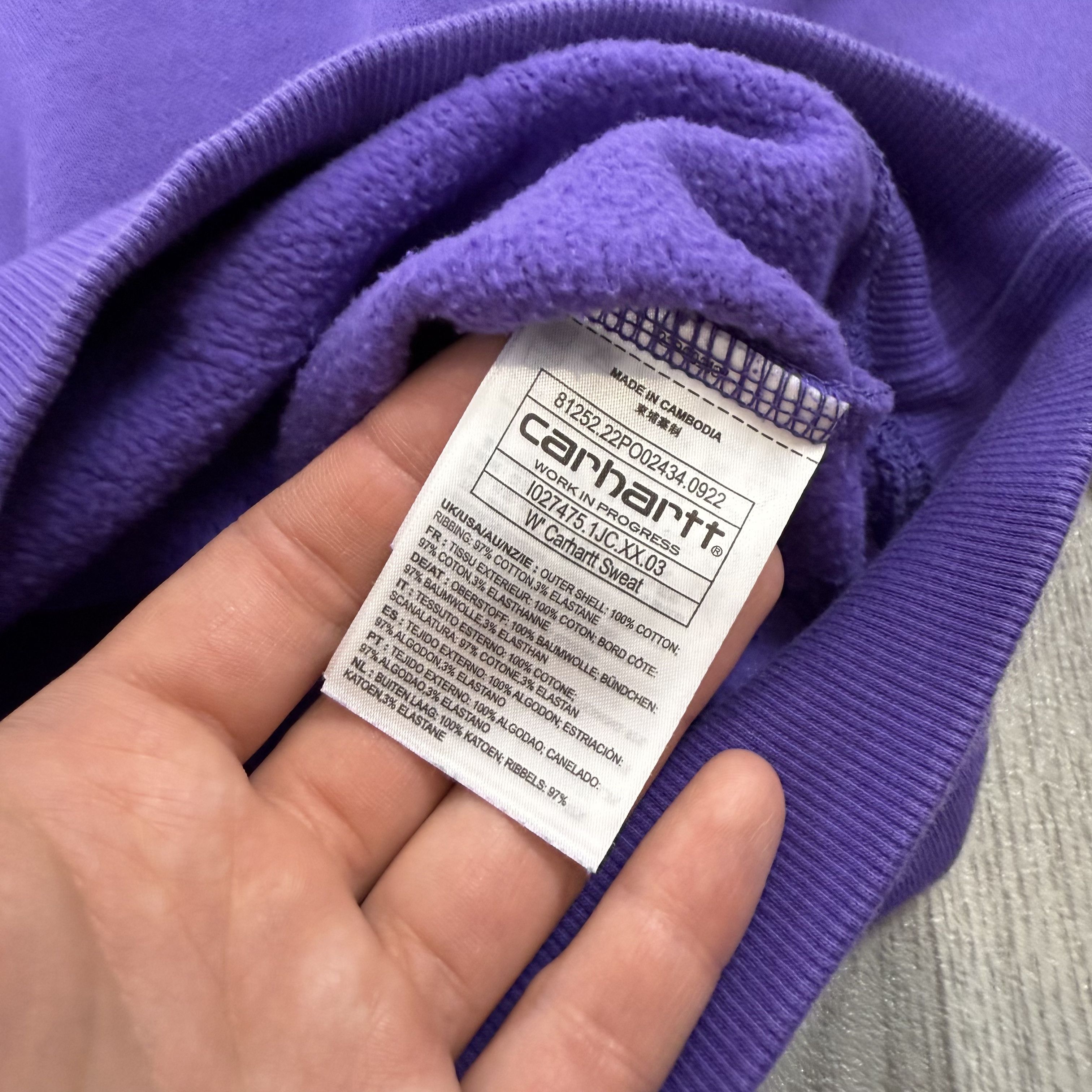 Carhartt Wip Carhartt WIP Embroidered Women's Purple Crewneck Sweatshirt Size S / US 4 / IT 40 - 8 Thumbnail