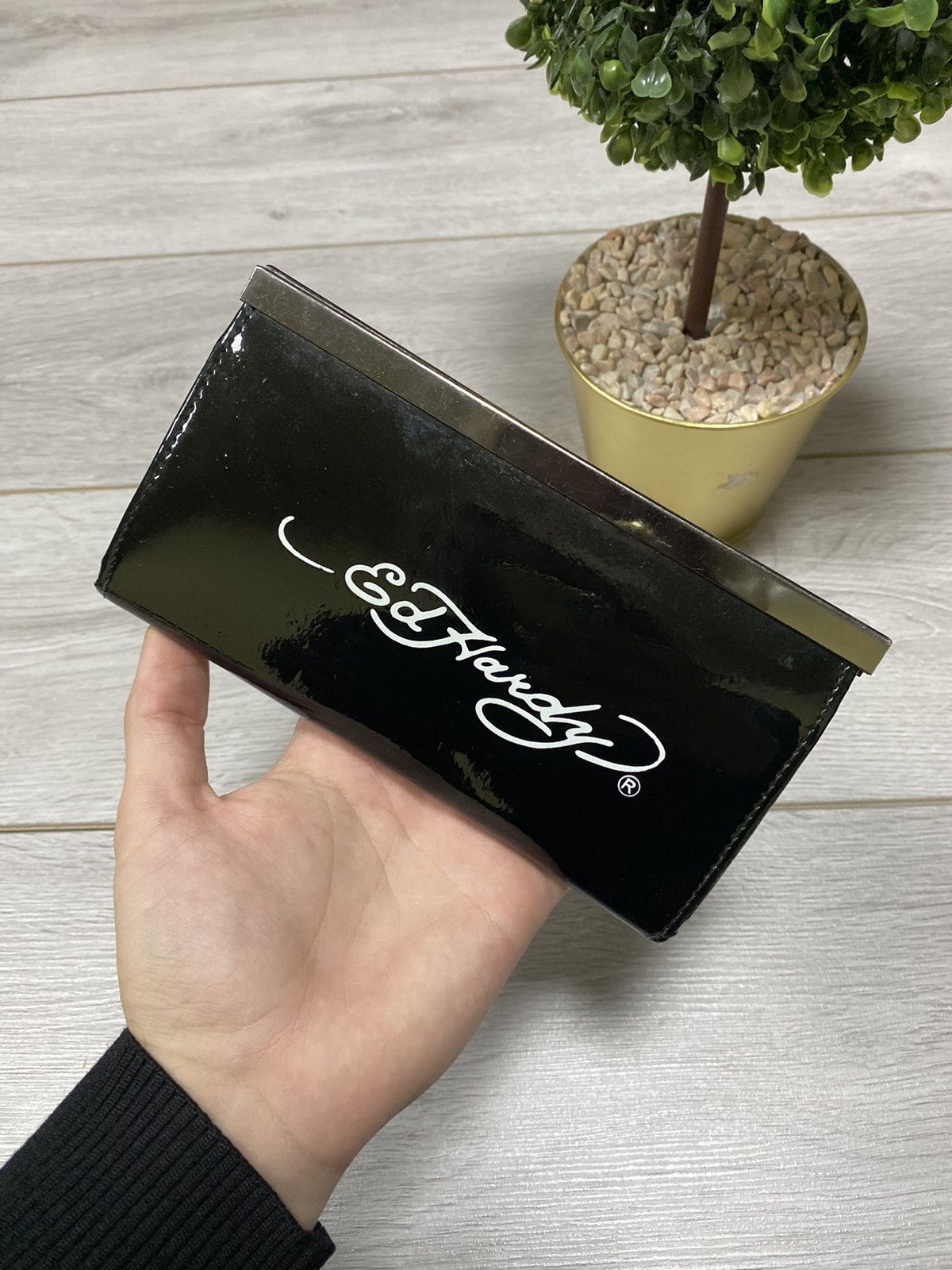 Ed Hardy Ed Hardy skull ☠️ skull vintage lacquered wallet Size ONE SIZE - 3 Thumbnail