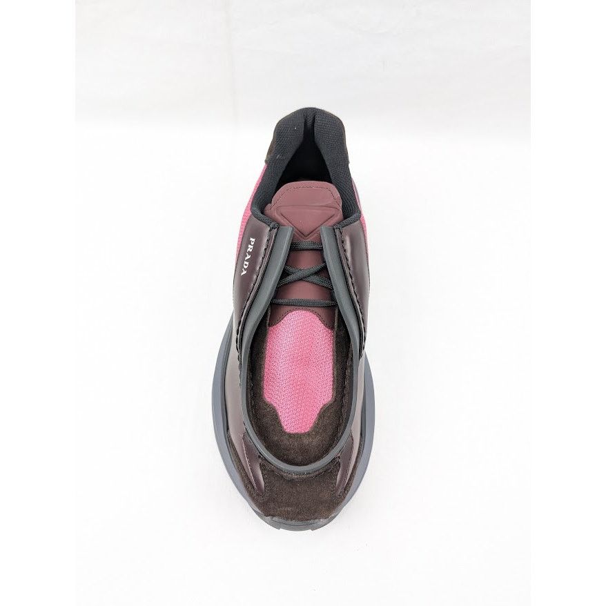 Prada o1rshd1 Brushed Leather Sneakers Bike Fabric Suede Size US 10 / EU 43 - 6 Thumbnail