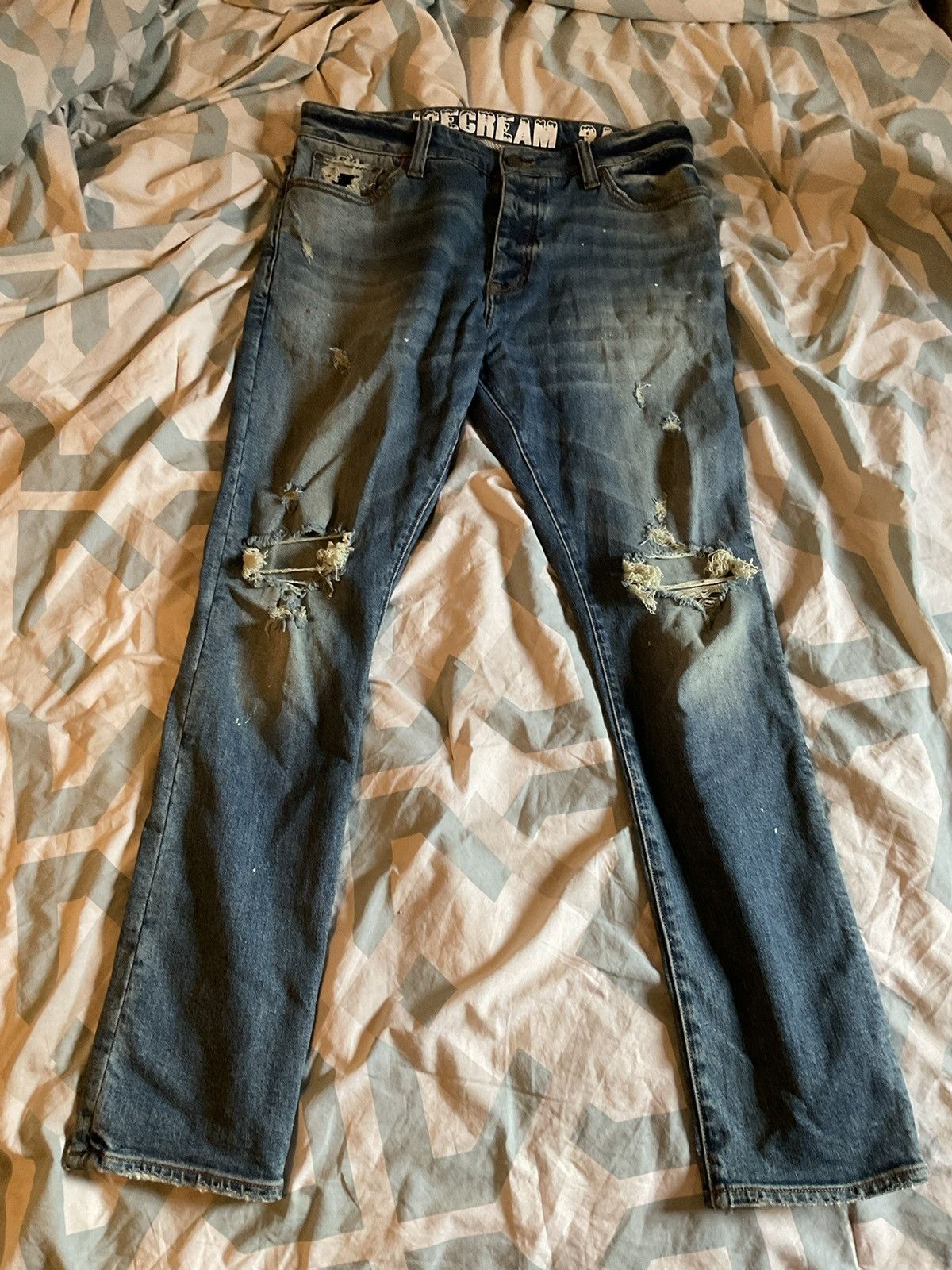 image of Billionaire Boys Club Running Dog Jeans in Blue, Men's (Size 34)