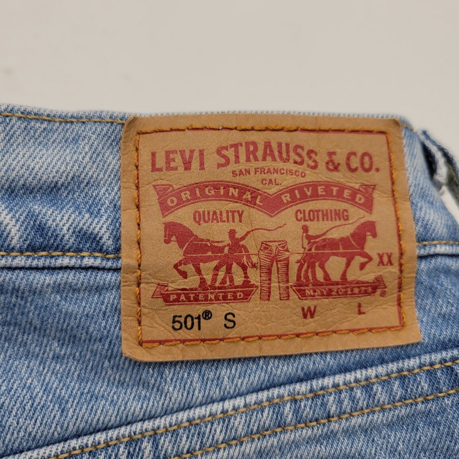 Levi's Levis 501 Button Fly 100% Cotton Jeans 28x28 Skiny Rare Size US 28 / EU 44 - 8 Thumbnail