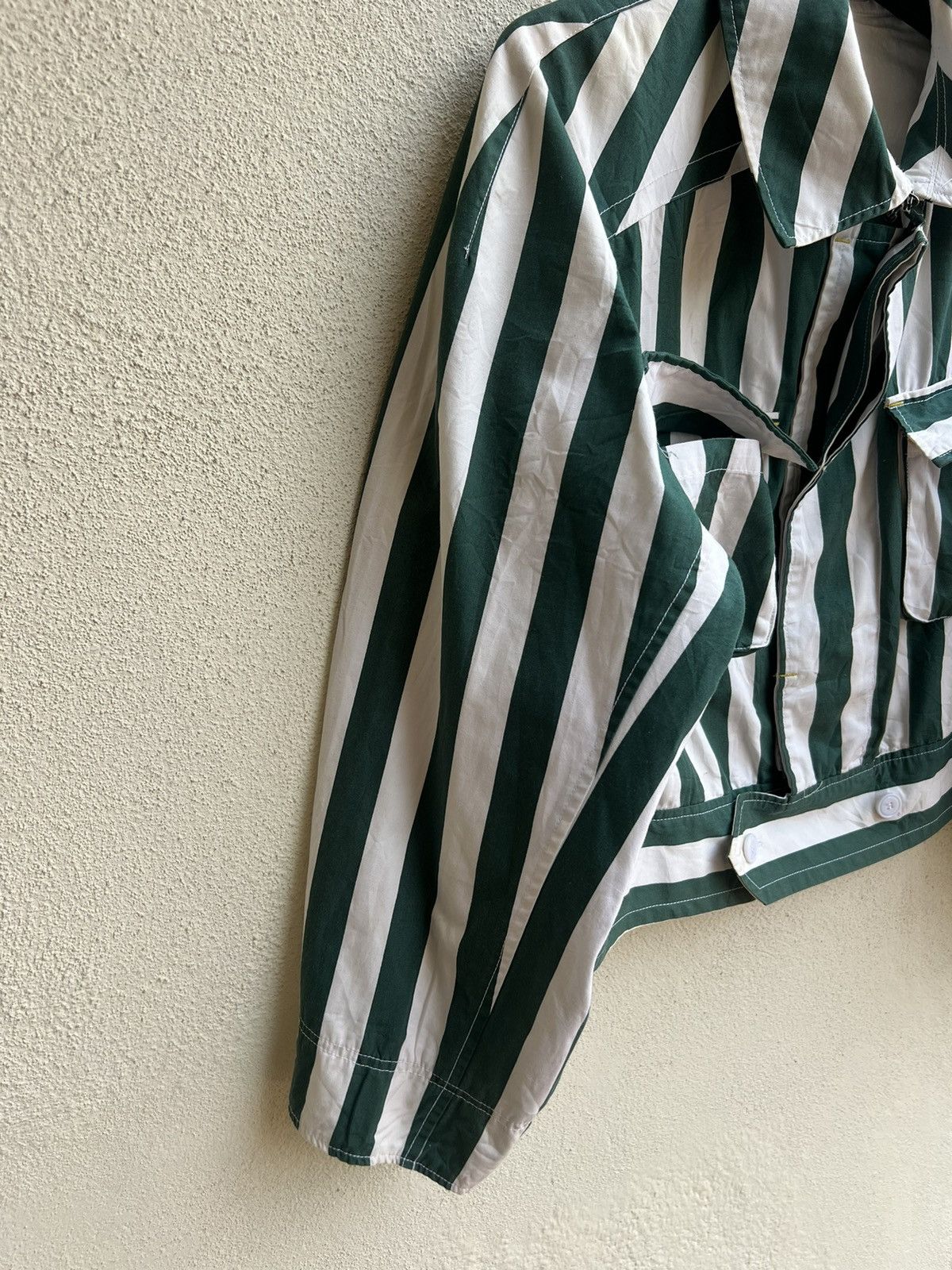 45rpm Vintage 90s 45rpm Japan Border Striped Cropped Jacket Size US XL / EU 56 / 4 - 12 Thumbnail