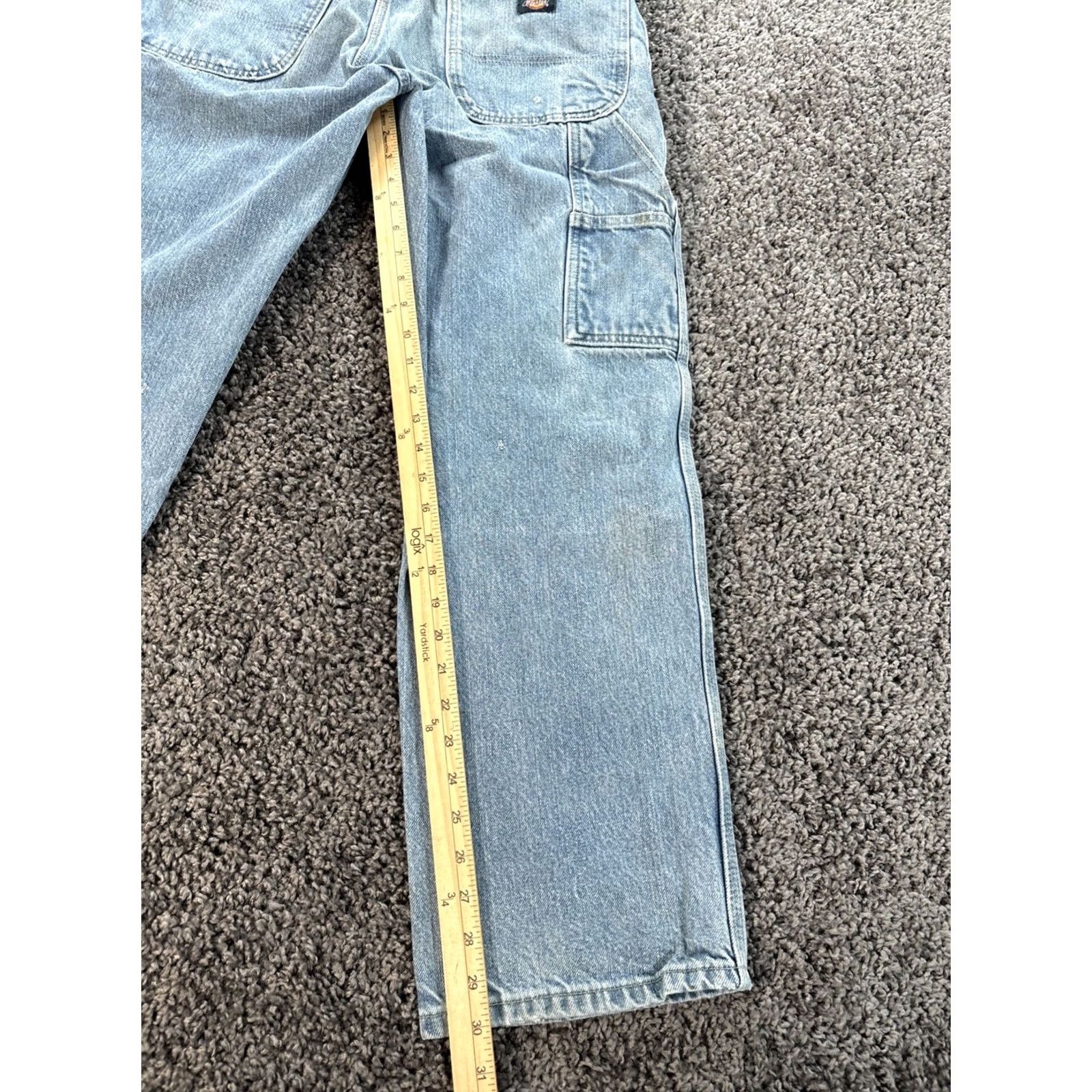 Dickies VINTAGE Dickies Carpenter Jeans 36x30 Blue Distressed Workwear 90s Grunge Skater Mens Jeans Size US 36 / EU 52 - 2 Thumbnail