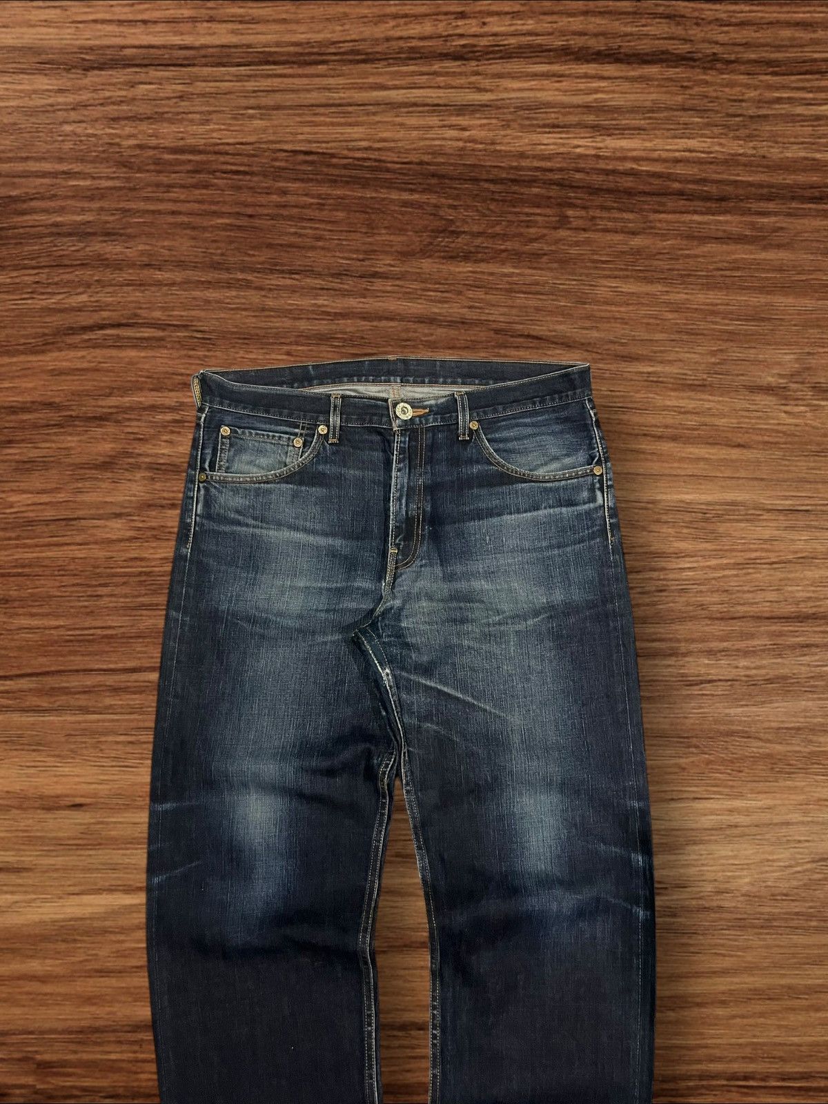 Levi's ⚡️Baggy⚡️Vintage Levi’s Lot 503 Dark Washed Distressed Jeans Size US 37 - 3 Thumbnail