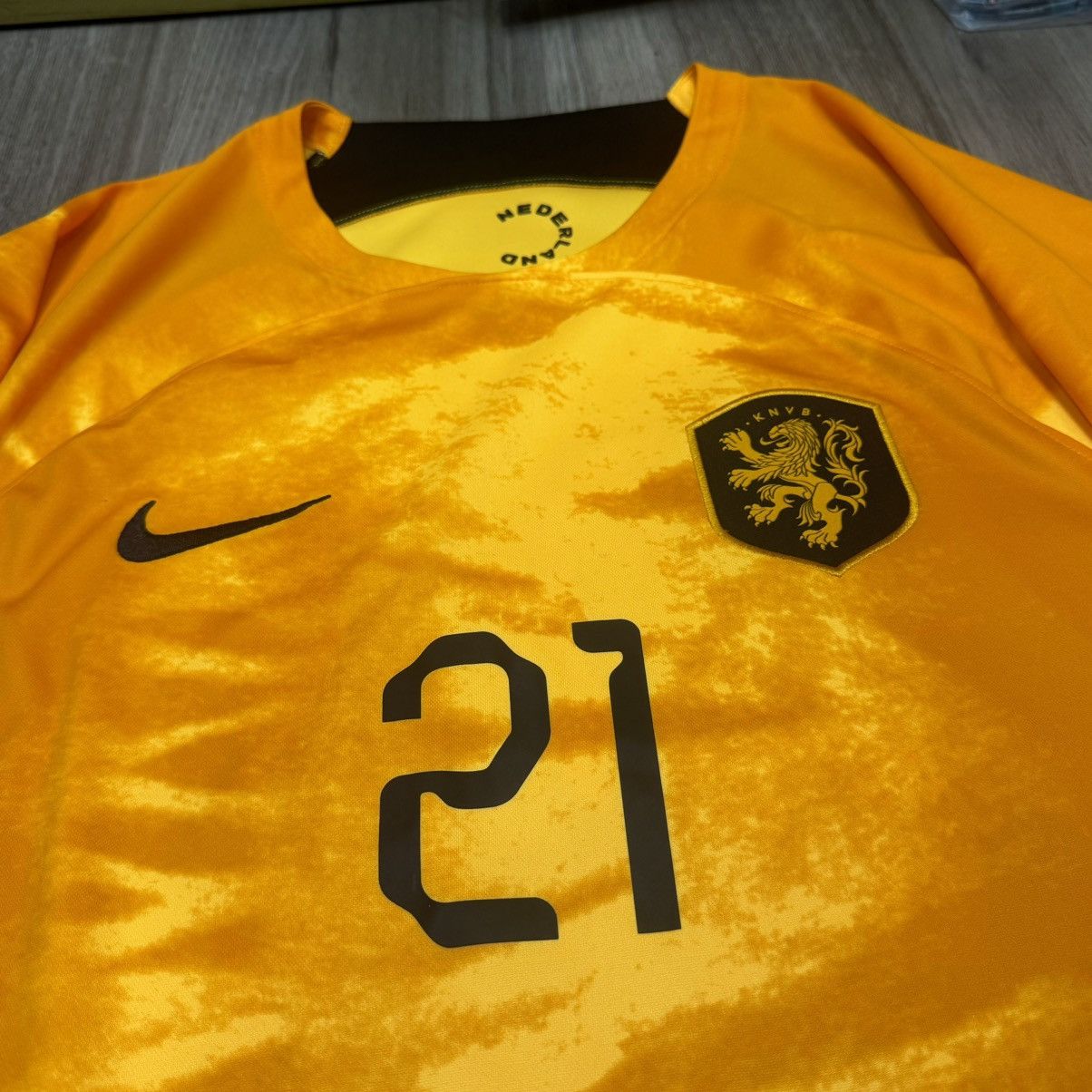 Nike Holland WC2022 home shirt #21 F.de jong Size US XL / EU 56 / 4 - 3 Thumbnail
