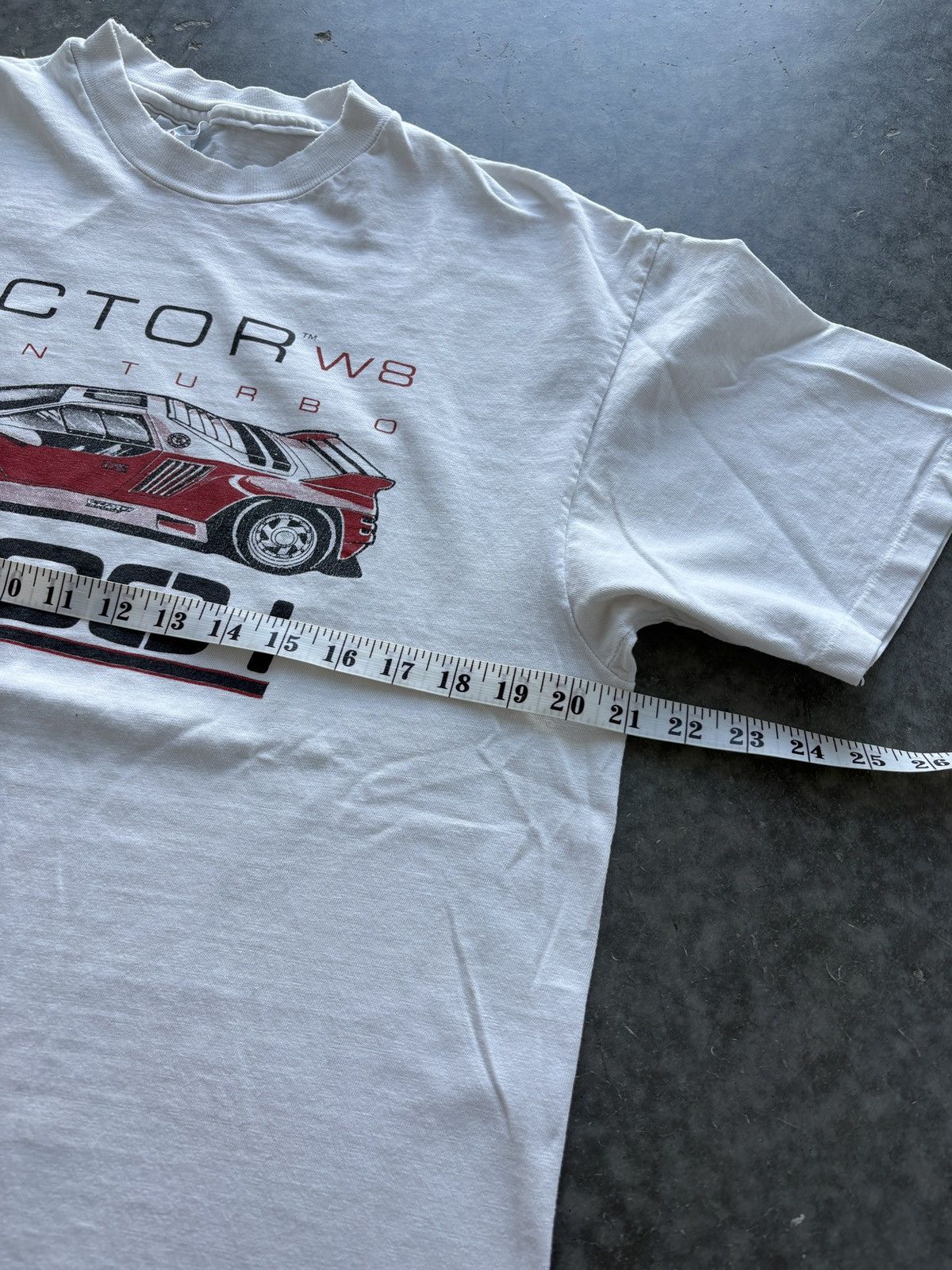 Vintage Vintage 1980s Vector W8 Twin Turbo Graphic Tee Hanes Beefy Size US L / EU 52-54 / 3 - 10 Thumbnail